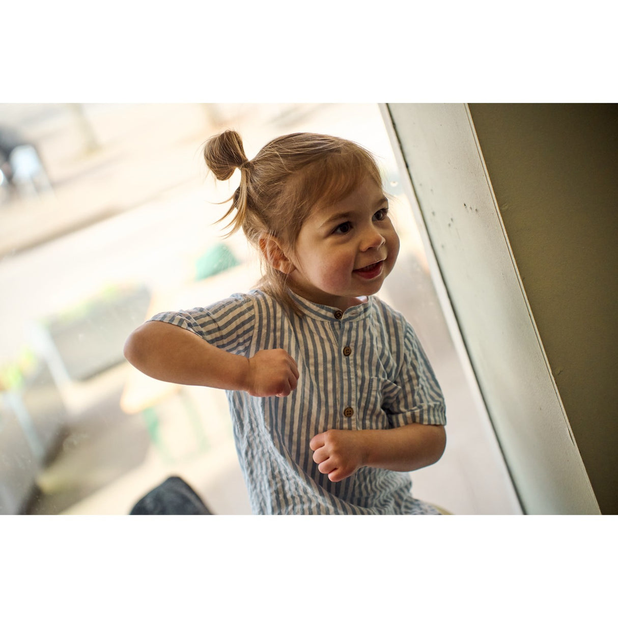 THE NEW Siblings X Luksusbaby Blue Fog Striped Ojo Jumpsuit