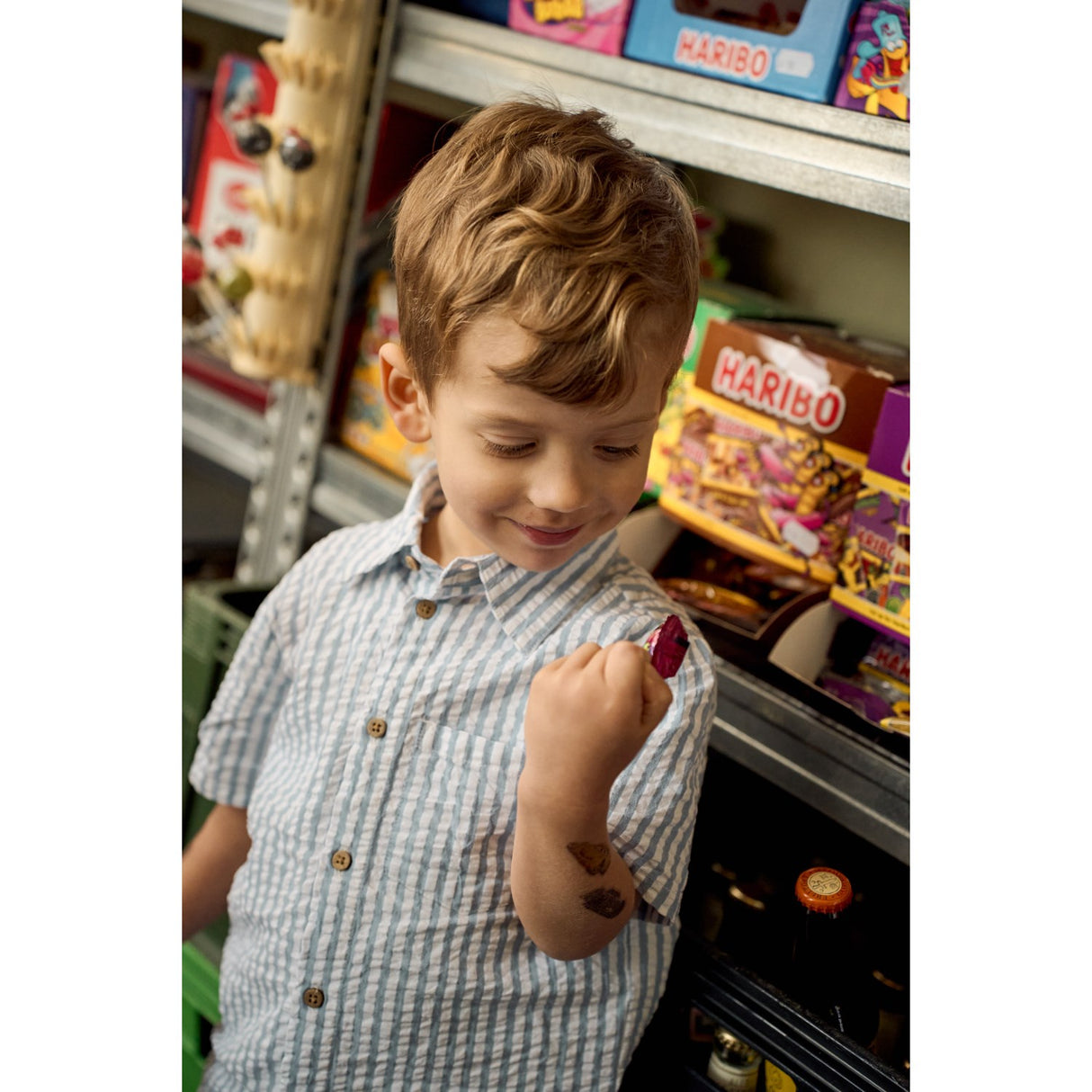 THE NEW Siblings X Luksusbaby Blue Fog Striped Ojo Shirt