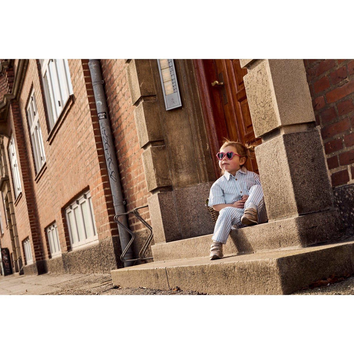 THE NEW Siblings X Luksusbaby Blue Fog Striped Ojo Pants