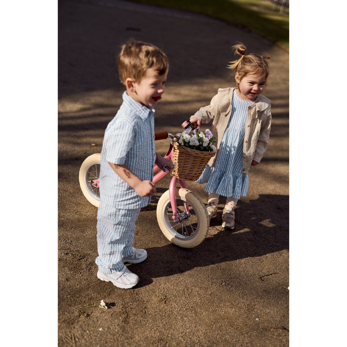 THE NEW Siblings X Luksusbaby Blue Fog Striped Ojo Shirt