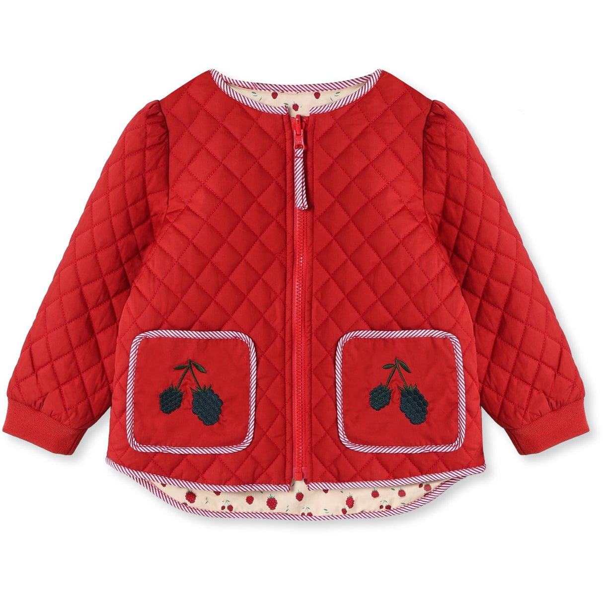 Fliink Pompeian Red Aop Kota Berry Jacket