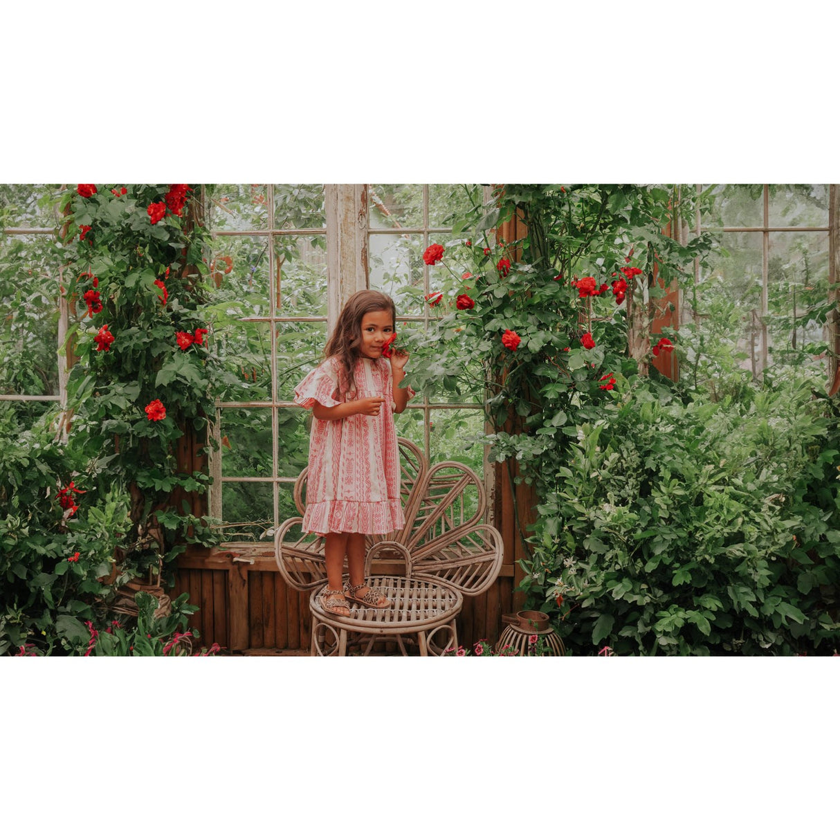 Fliink Cloud Dancer Pink Stripe Addie Dress