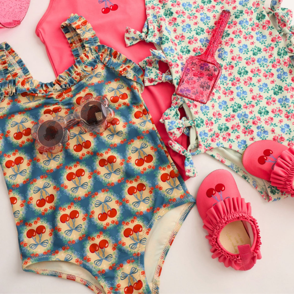 Konges Sløjd Cherry Bow Blue Maya Swimsuit Grs