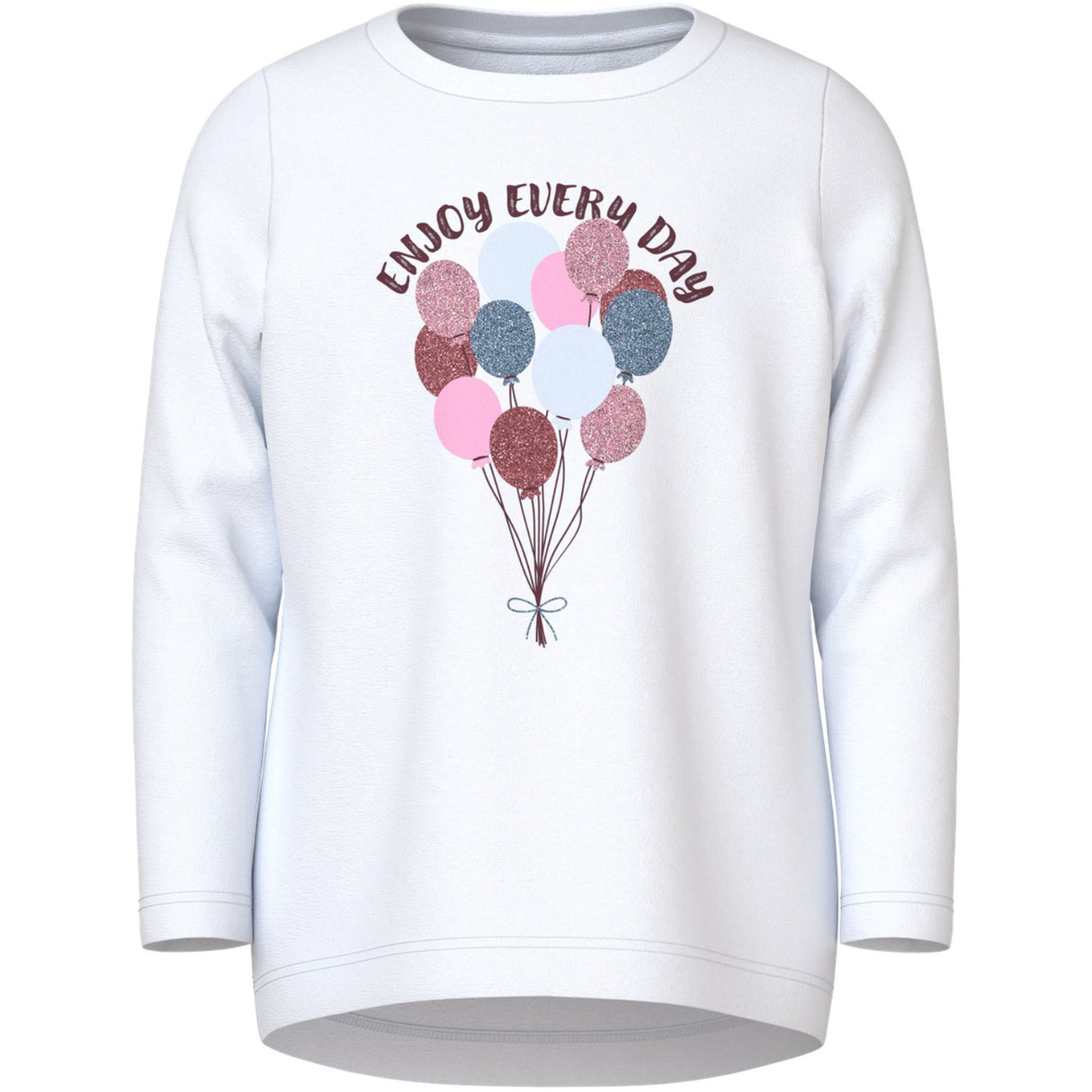 Name It Bright White Balloons Nmfvix Ls Top