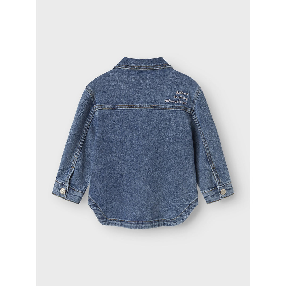 Name It Medium Blue Denim Bow Embroidery Nmfdevi Dnm Emb Jacket 1224-Sm K