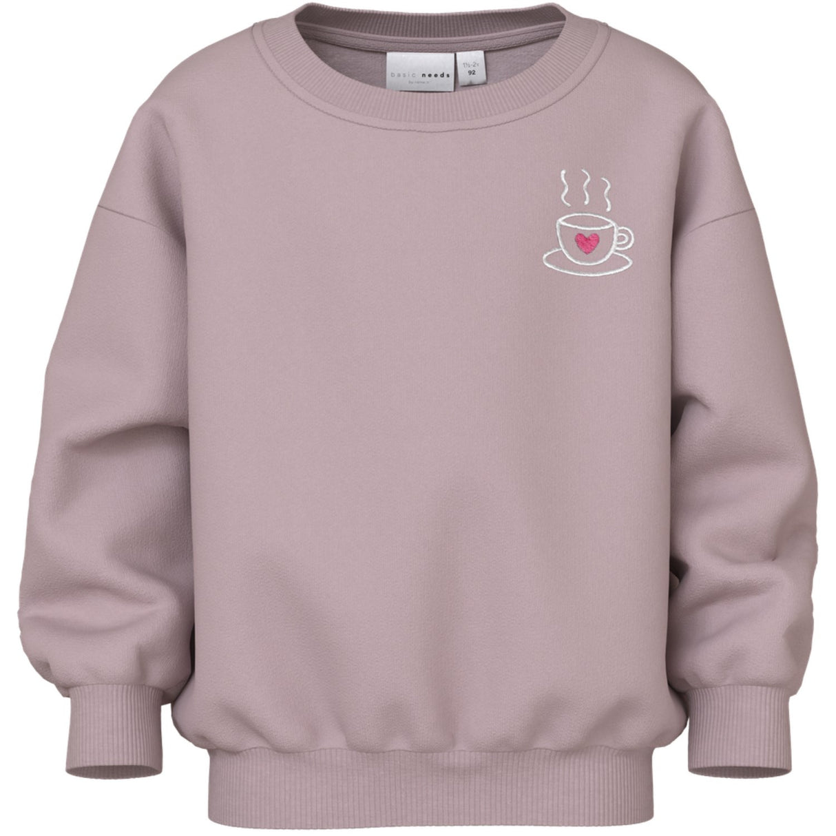 Name It Burnished Lilac Tea Cup Nmfvallene Ls Rlx Sweat Unb