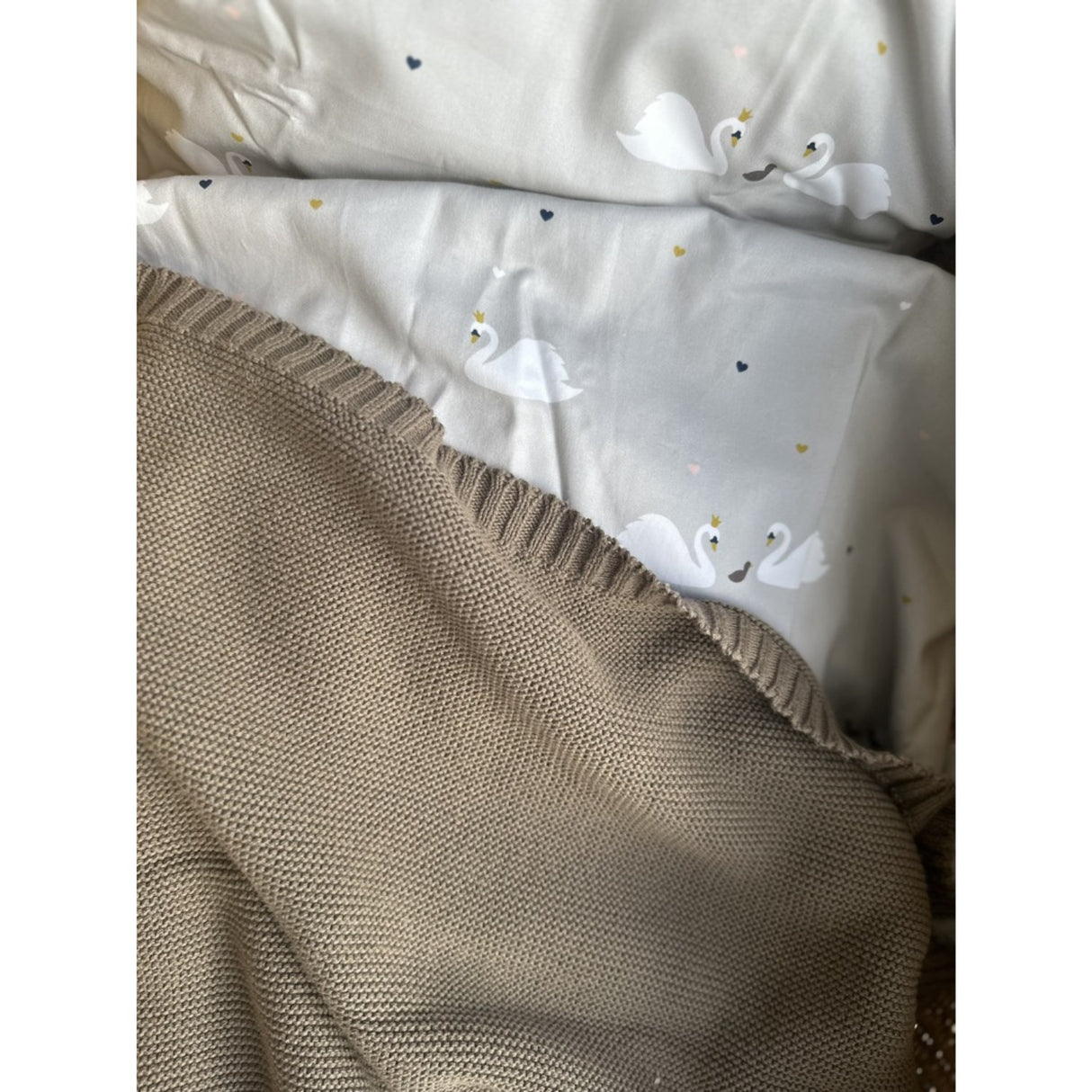 Vanilla COPENHAGEN Wood Knitted Blanket