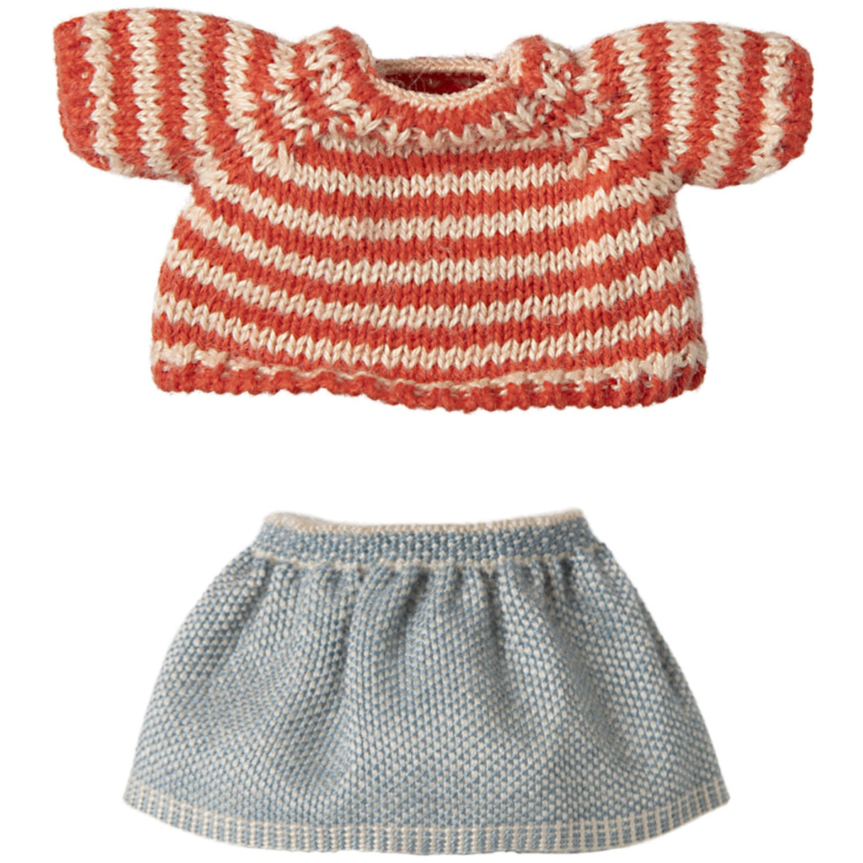 Maileg Knitted Sweater And Skirt, Big Sister Mouse