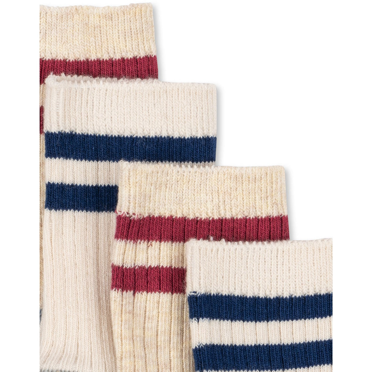 Konges Sløjd Off White/Multi Strip 2 Pack Rib Socks