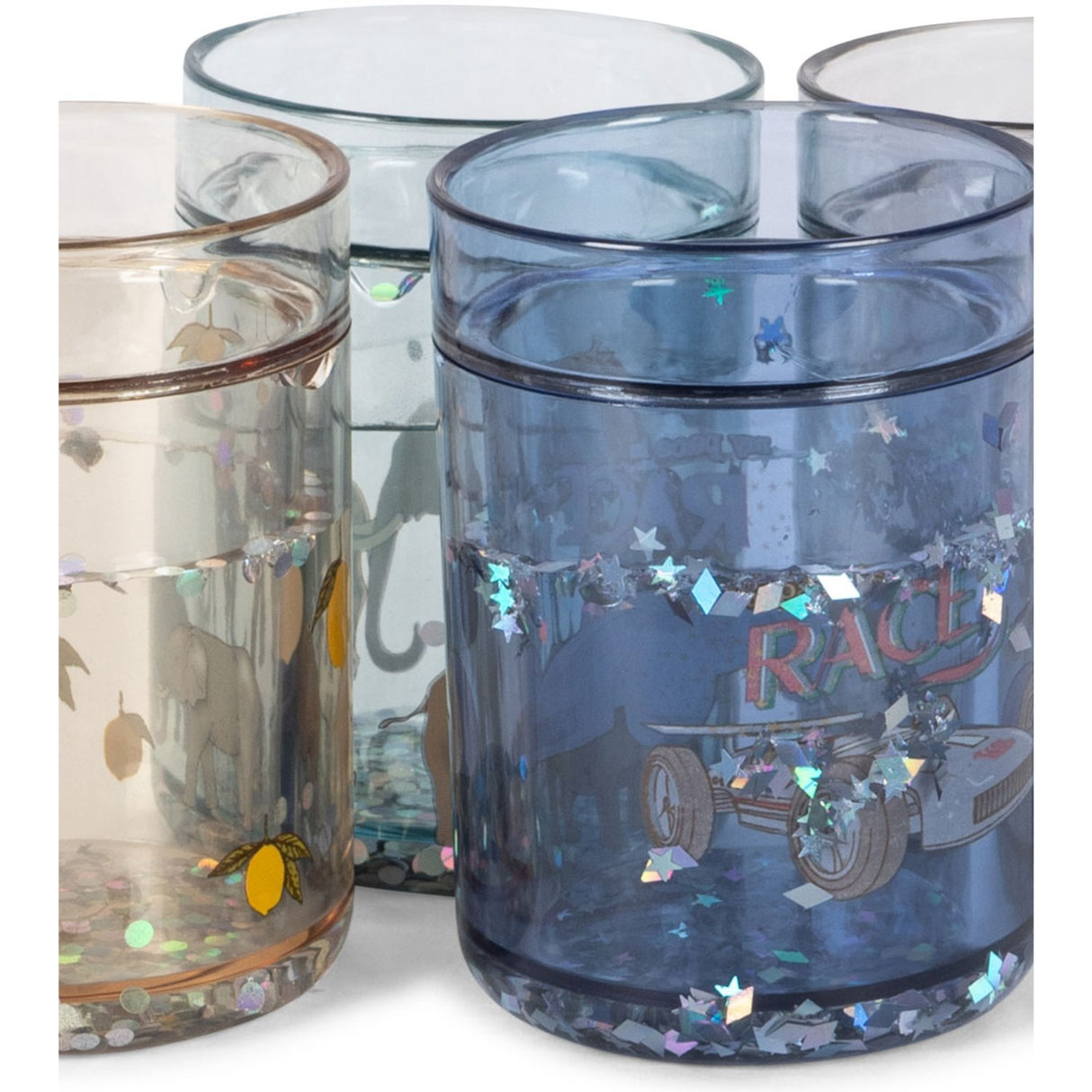 Konges Sløjd Blue Mix 4 Pack Glitter Cups