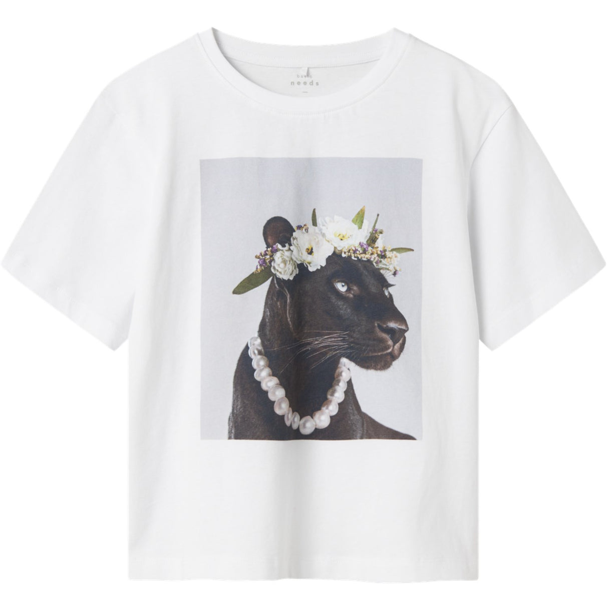 Name It Bright White Panther Nkfvotea Ss Nreg Top