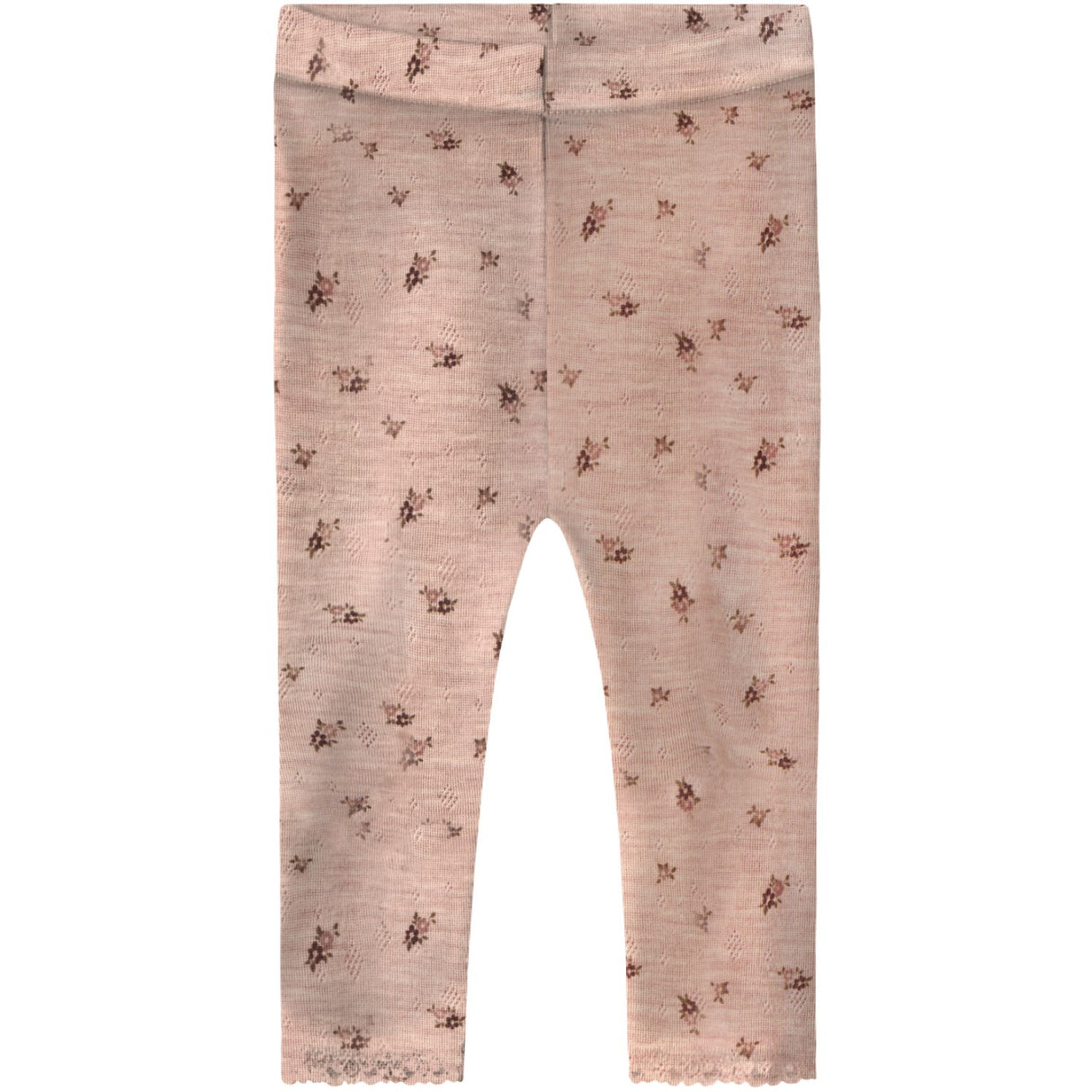 Name It Shadow Gray Small Flowers Nbfwang Wool Needle Leggings Noos