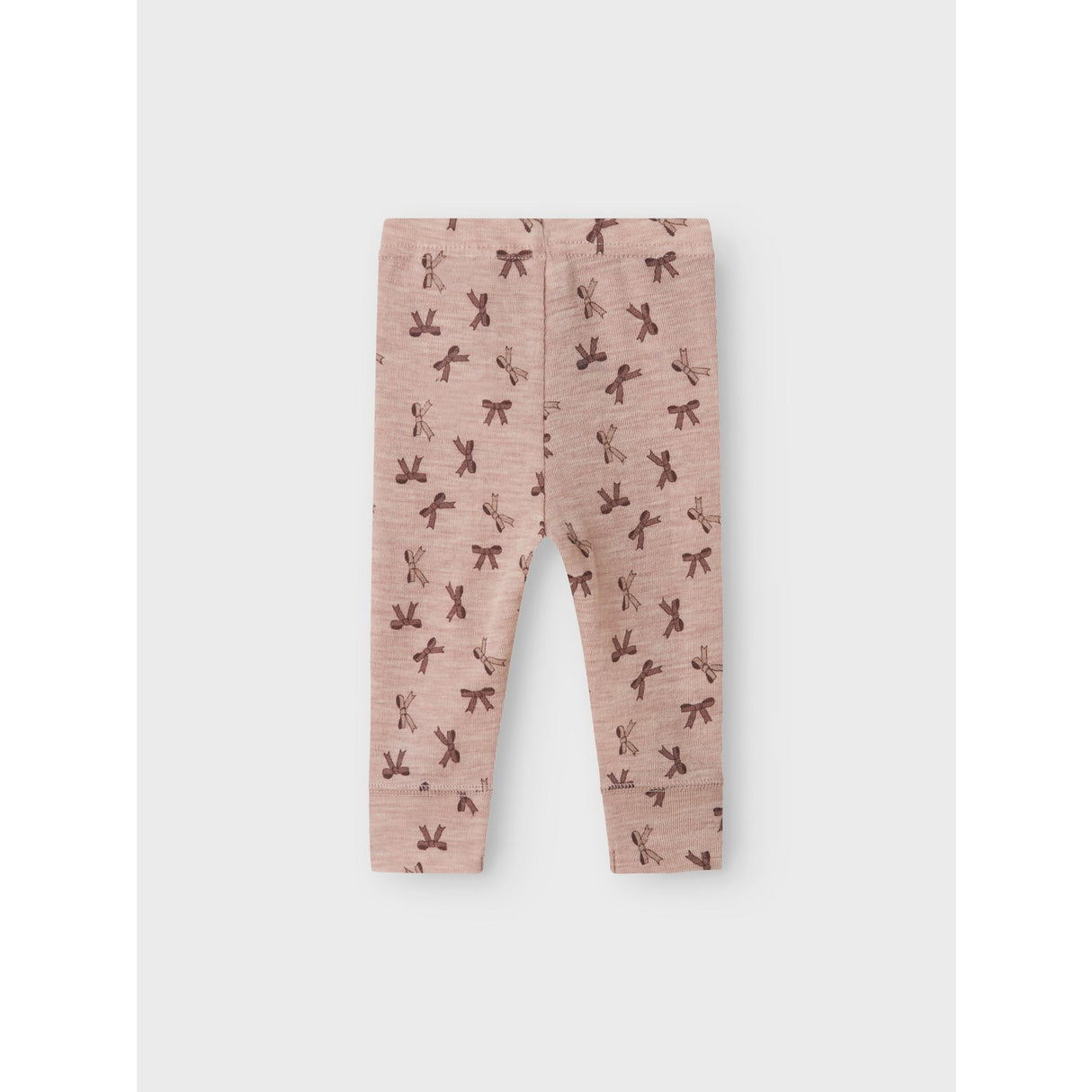 Name It Shadow Gray Bows Nbfwang Wool Rib Leggings Aop