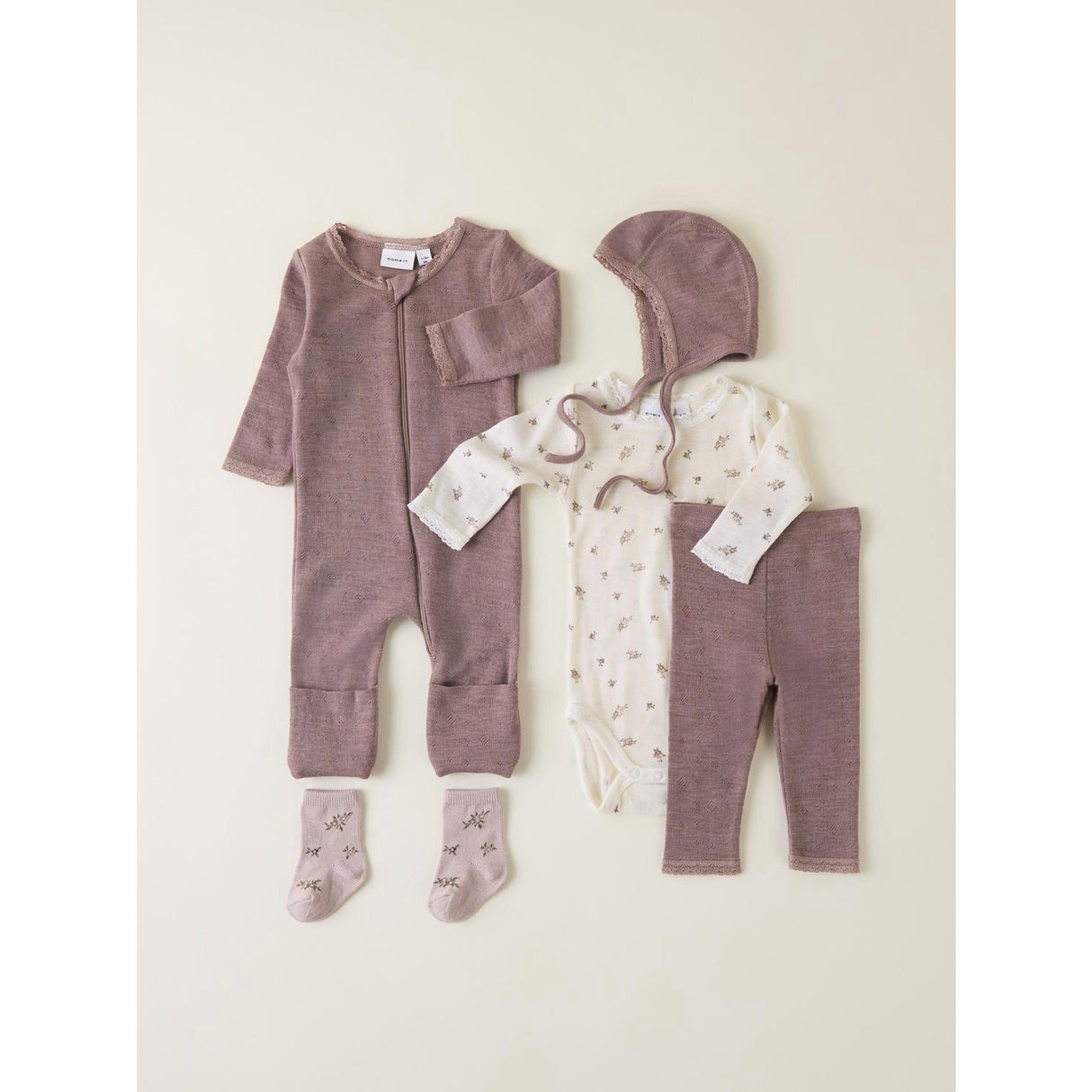 Name It Antler Nbfwang Wool Needle Nightsuit Solid