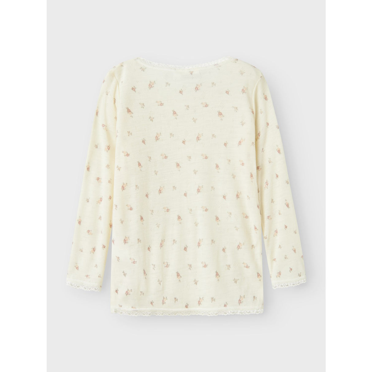 Name It Snow White Small Flowers Nmfwang Wool Needle Ls Top Noos