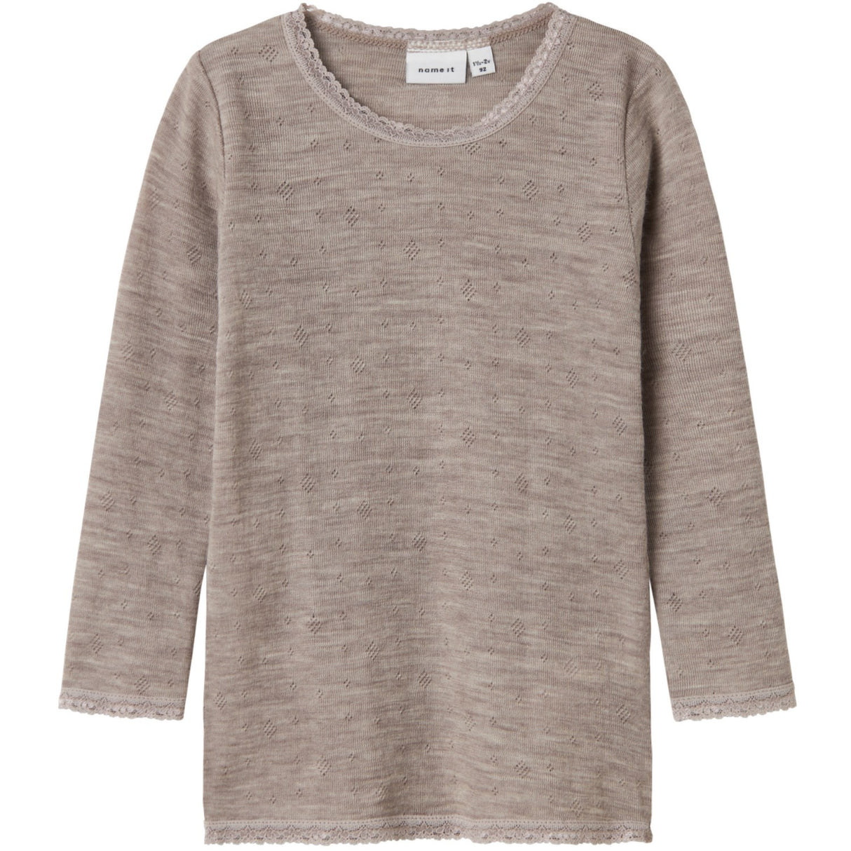 Name It Satellite Nmfwang Wool Needle Ls Top Solid Noos