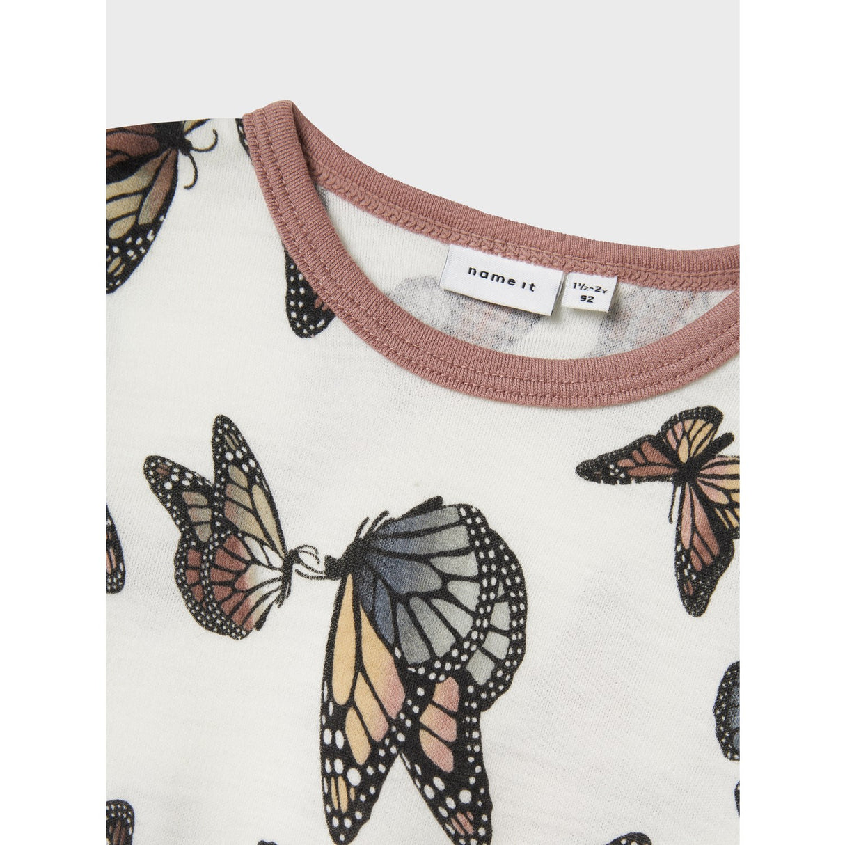Name It Snow White Butterfly Nmfwillitus Wool Ls Top Noos