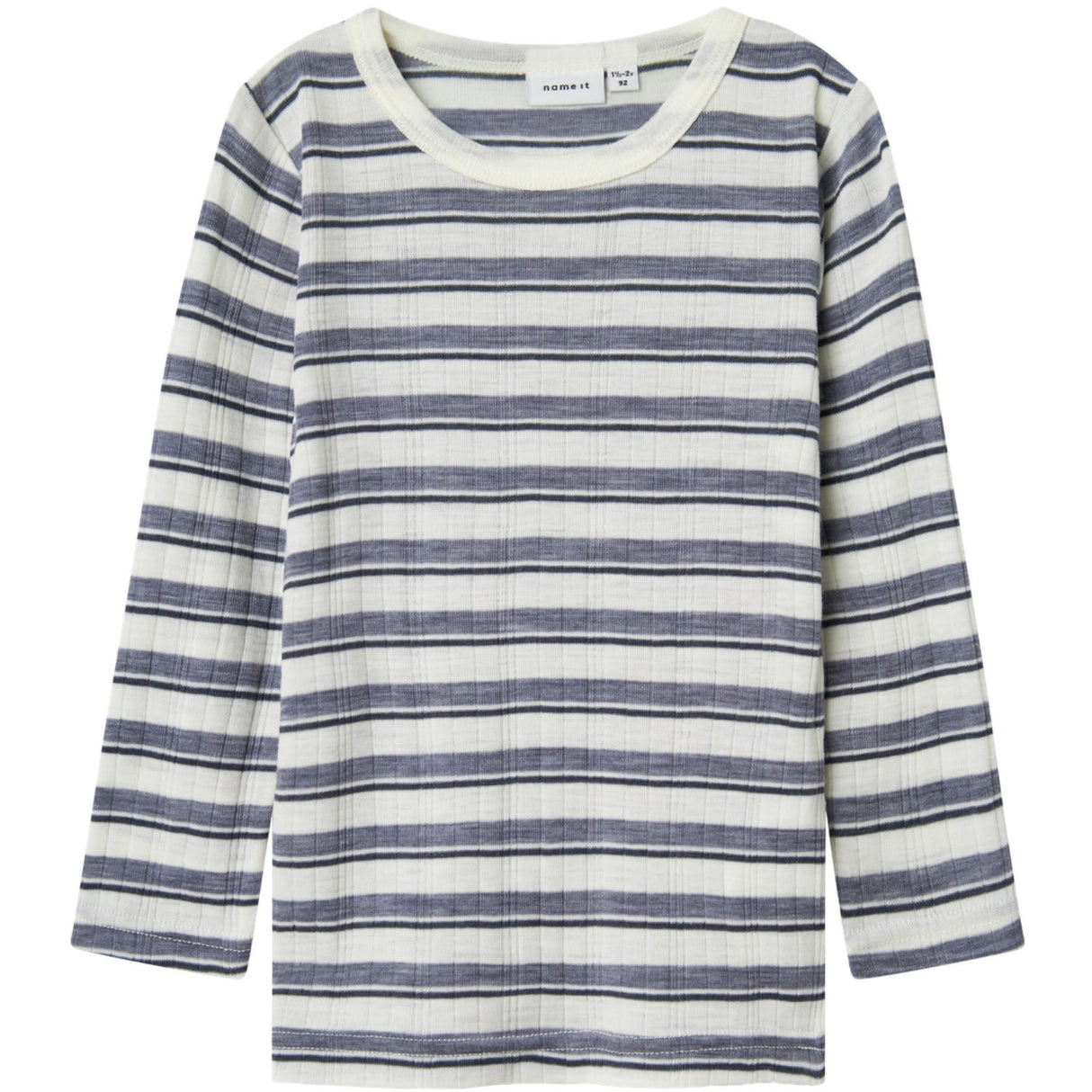 Name It Folkstone Gray Snow White Nmmwang Wool Needle Ls Top Noos