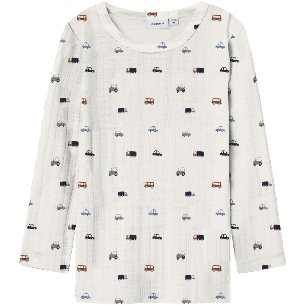 Name It Snow White Small Cars Nmmwang Wool Needle Ls Top Noos