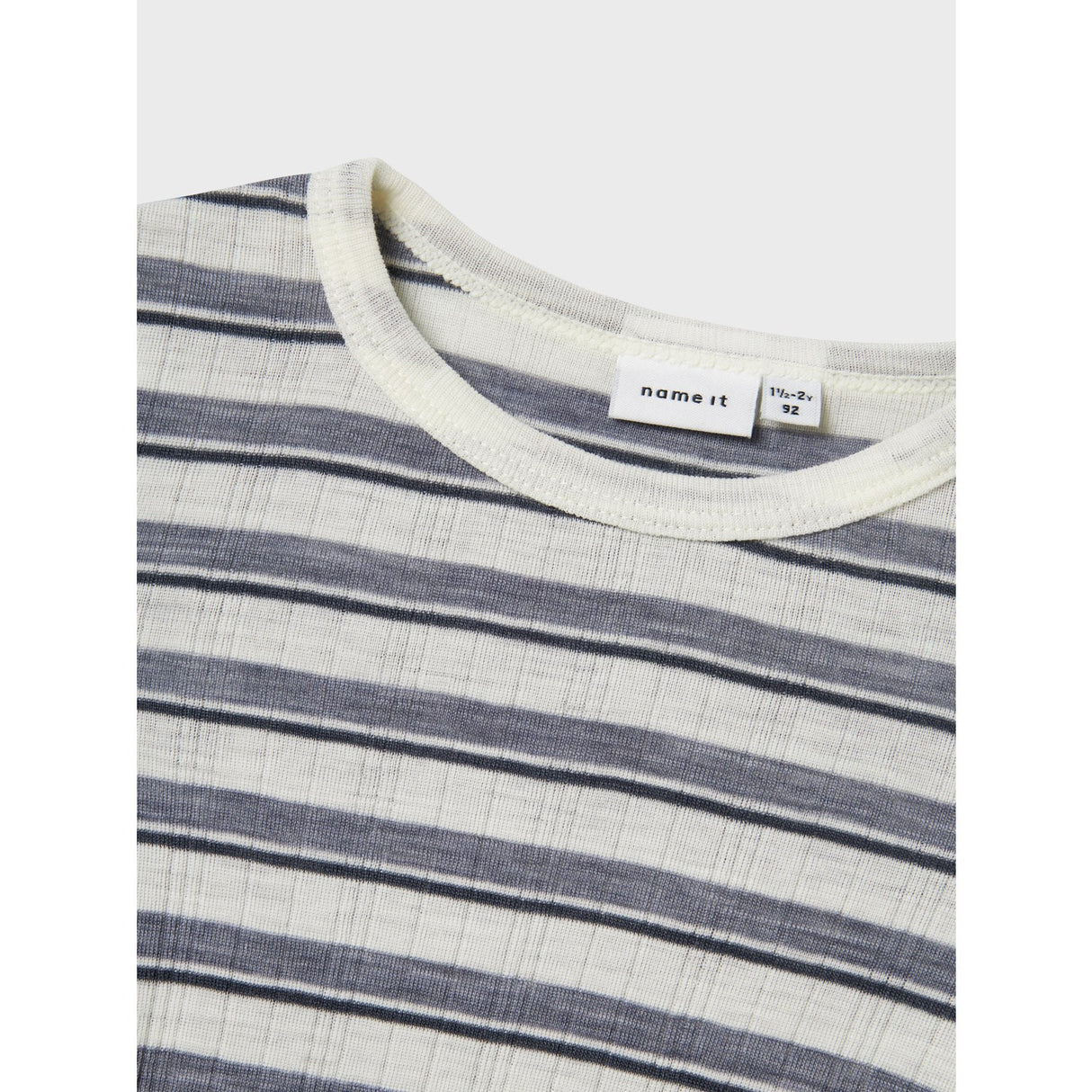 Name It Folkstone Gray Snow White Nmmwang Wool Needle Ls Body Noos