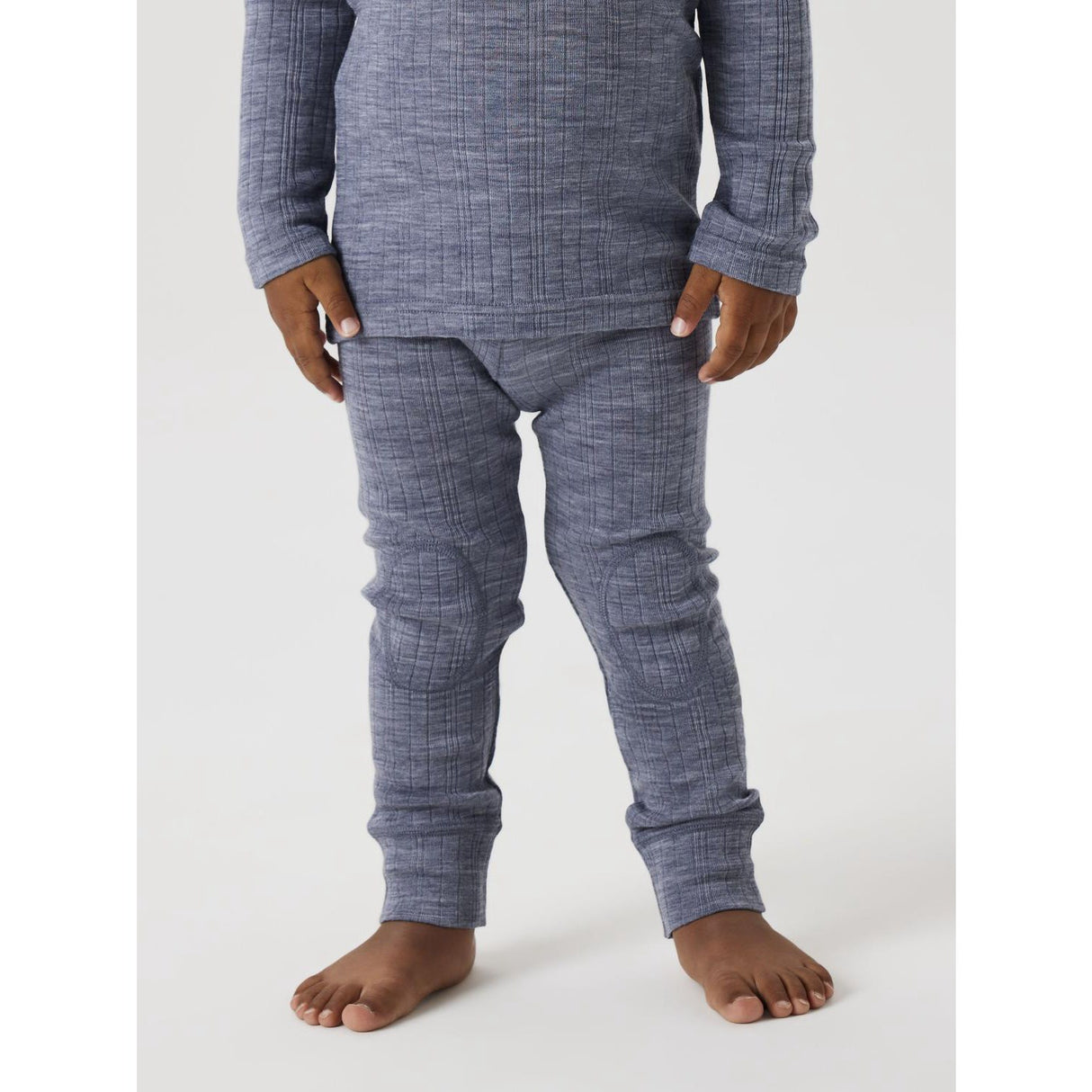 Name It Folkstone Gray Nmmwang Wool Needle Long Johns Solid Noos