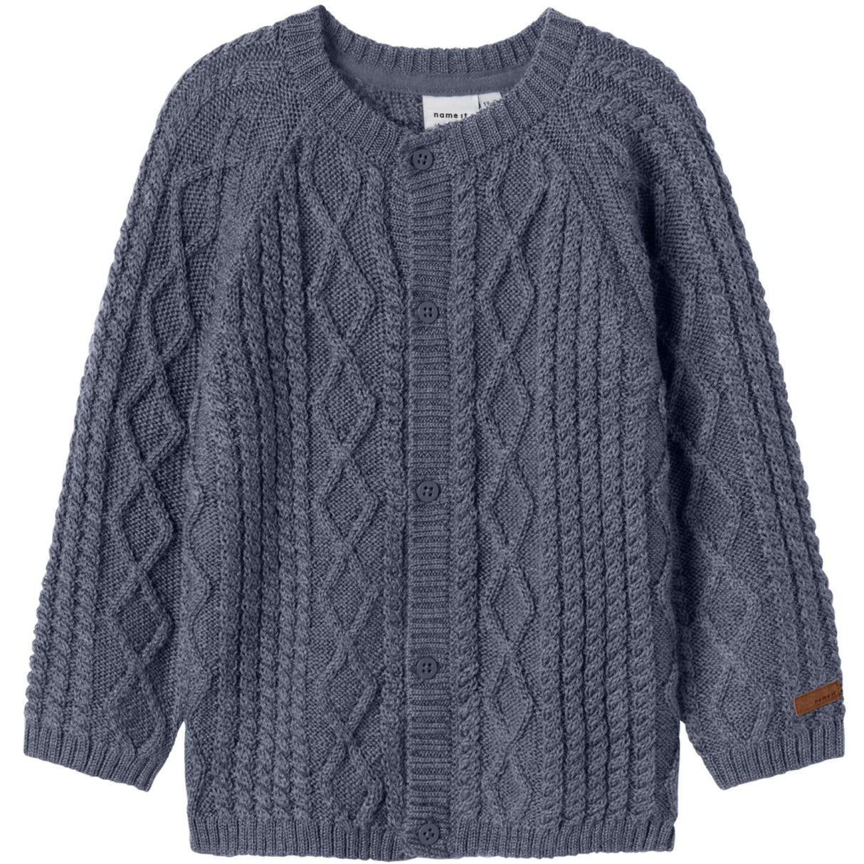 Name It Folkstone Gray Nmmwrilla Wool Ls Knit Card