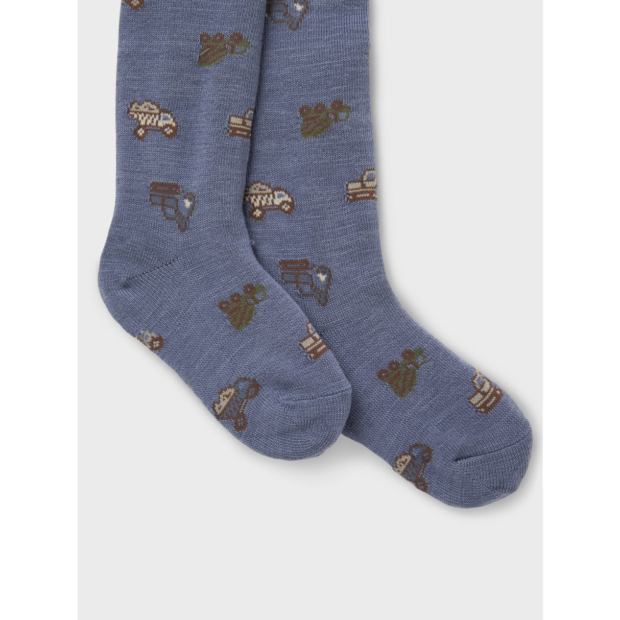 Name It Folkstone Gray Working Machines Nmmwak Wo/Bl Tights Aoj