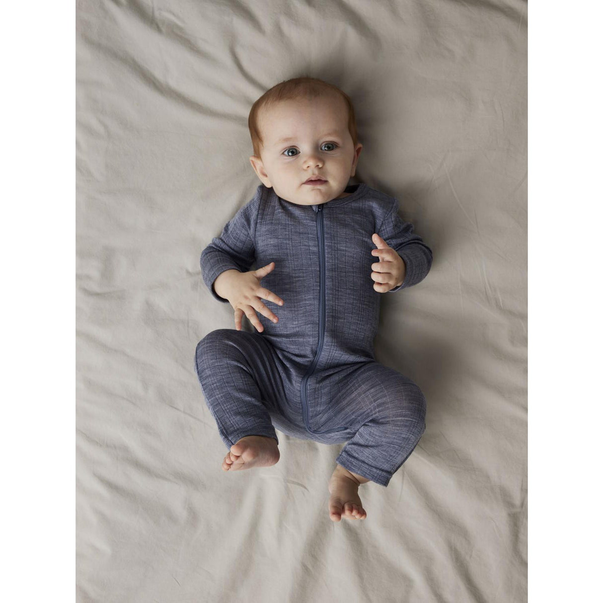 Name It Folkstone Gray Nbmwang Wool Needle Nightsuit Solid Noos