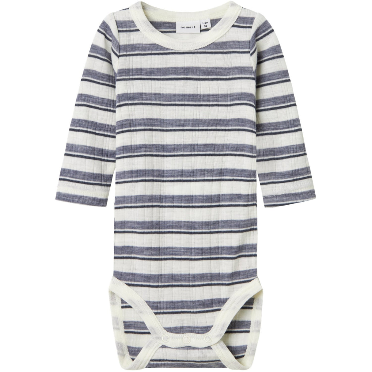 Name It Folkstone Gray Snow White Nbmwang Wool Needle Ls Body Noos