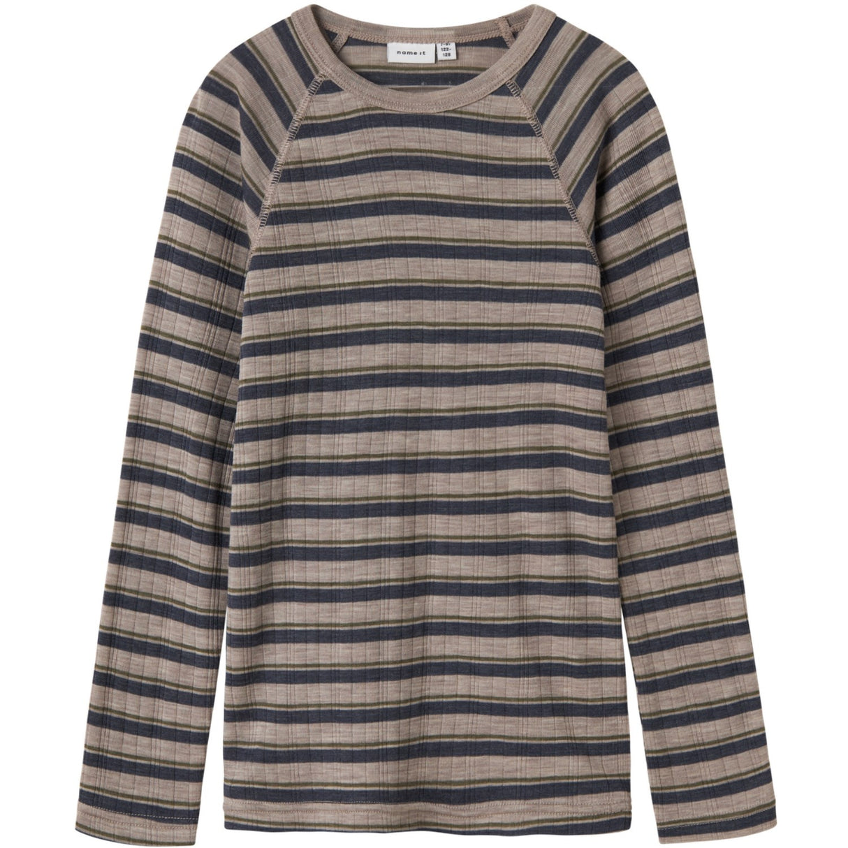 Name It Satellite Ombre Blue Nkmwang Wool Needle Ls Top Stripe