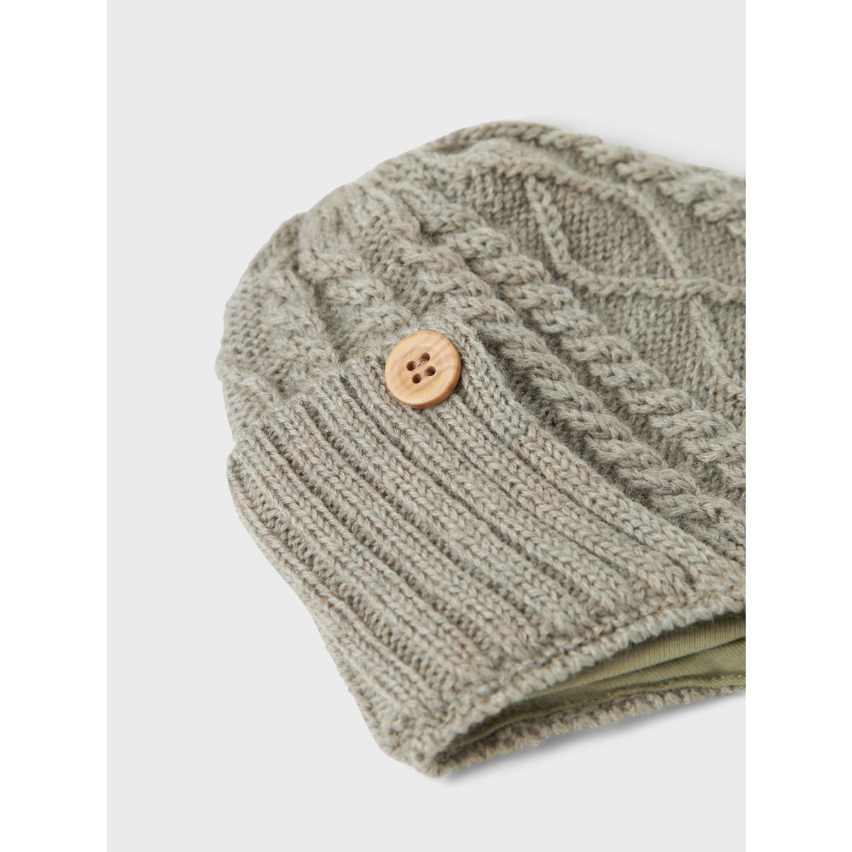 Name It Dried Sage Nbmwrilla Button Wool Knit Hat