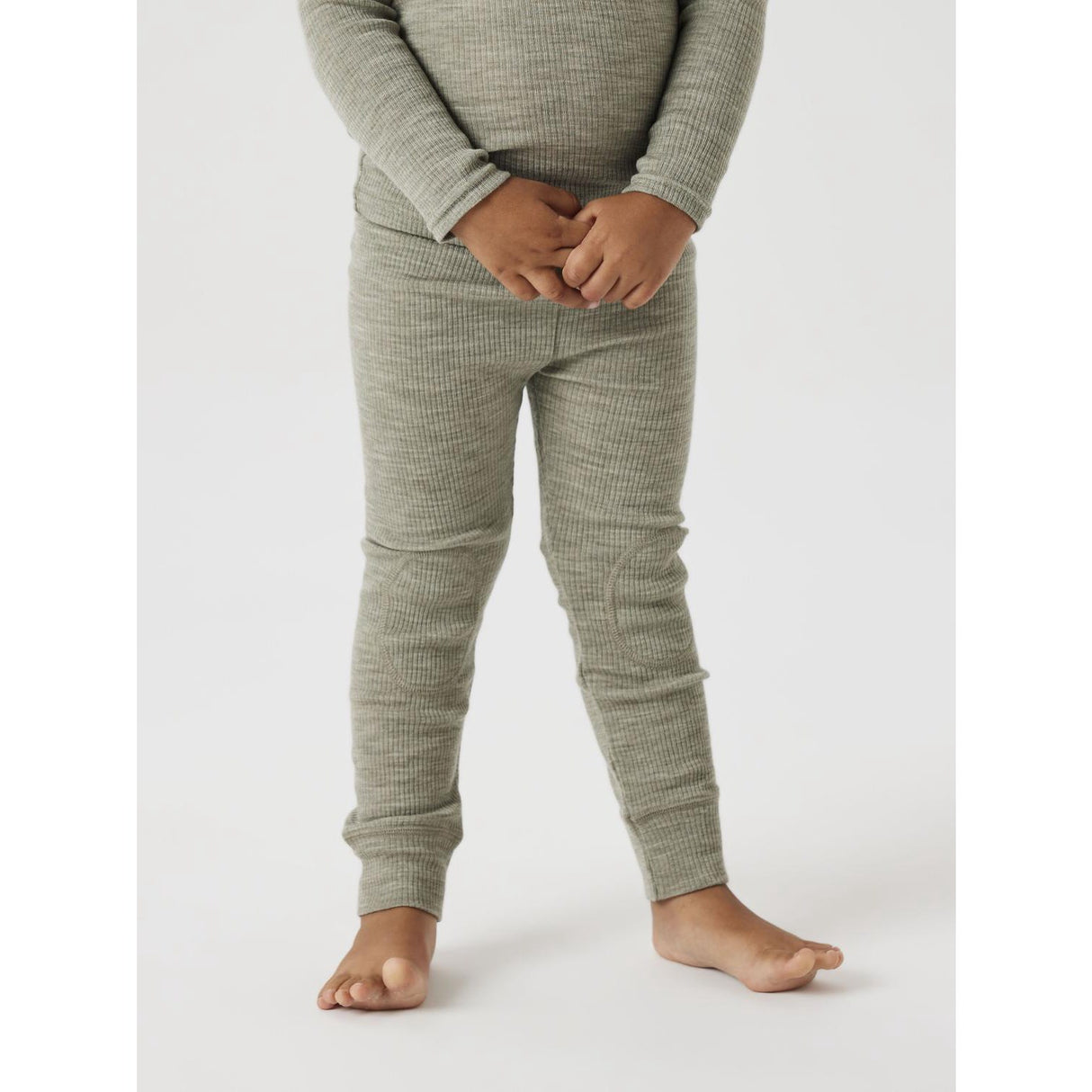 Name It Dried Sage Nmnwax Wool Rib Leggings Noos