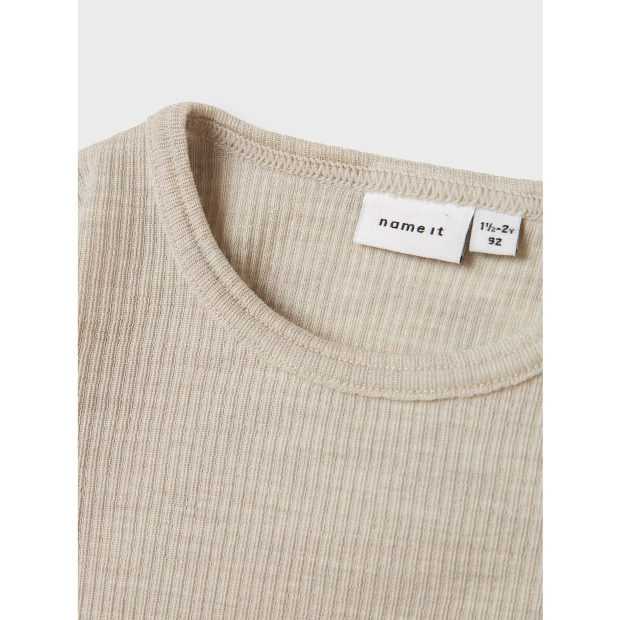 Name It Nacreous Cloud Nmnwax Wool Rib Ls Top Noos