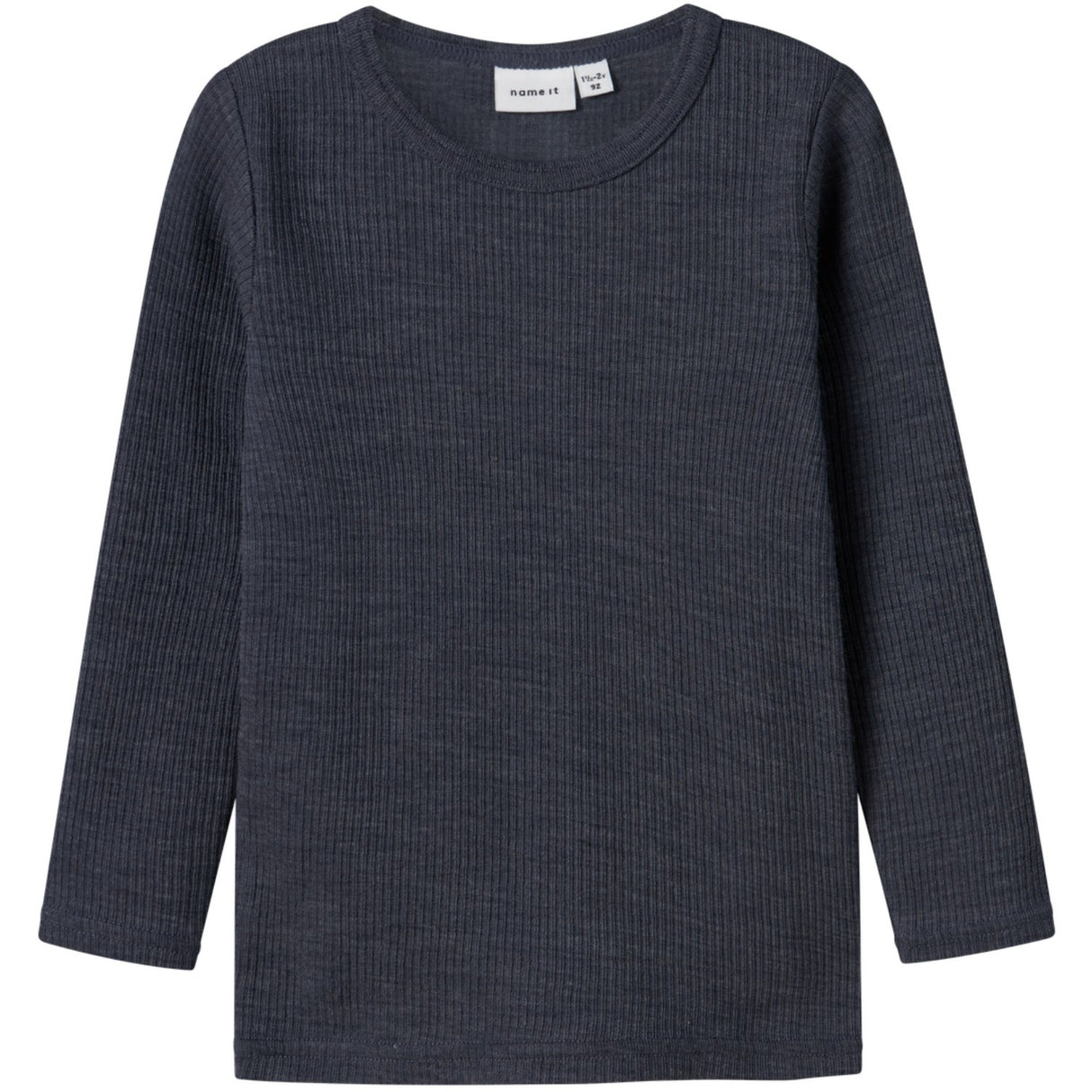 Name It Ombre Blue Nmnwax Wool Rib Ls Top Noos