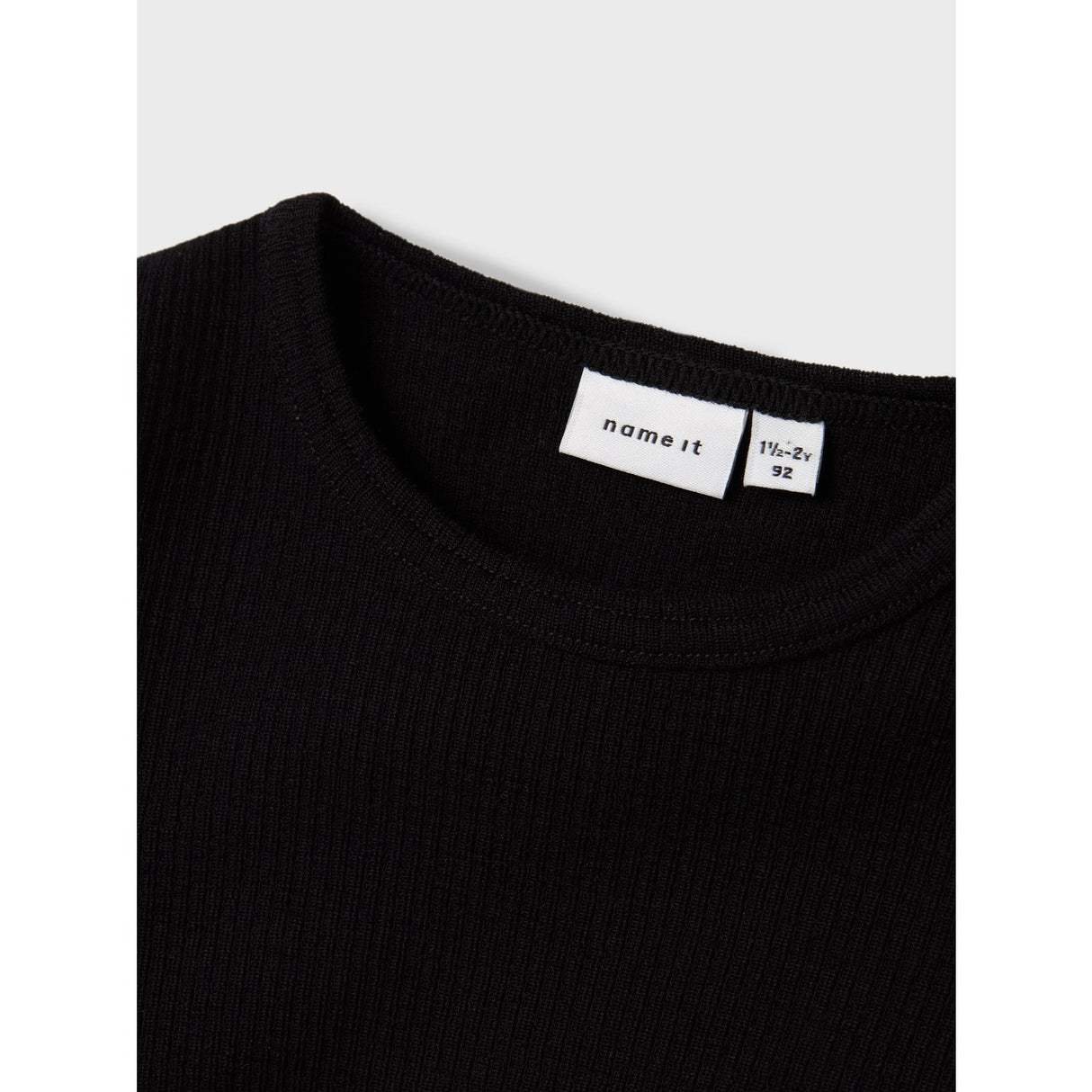 Name It Black Nmnwax Wool Rib Ls Top Noos