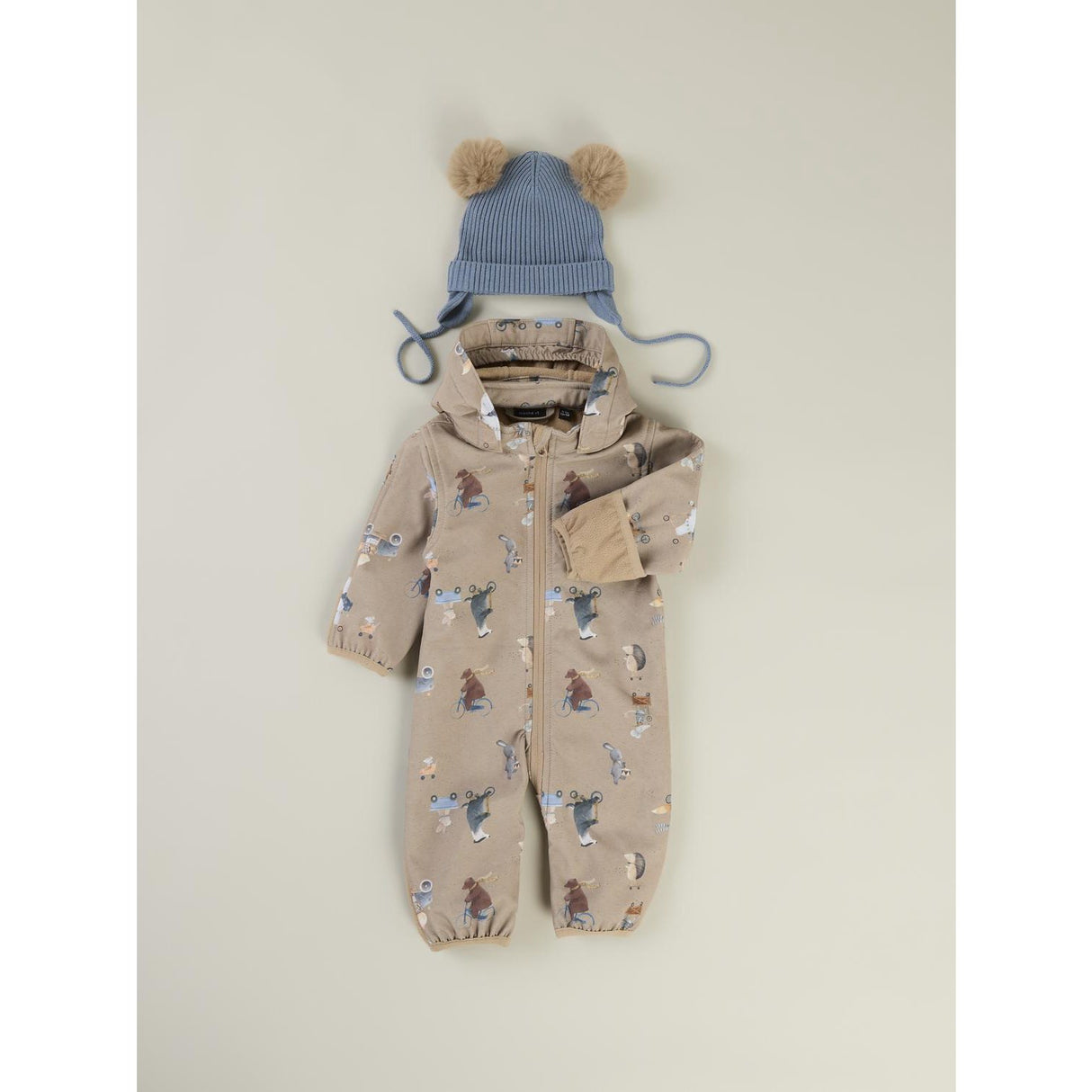 Name It Silver Mink Go Nbnalfa08 Softshell Suit Aop Fo