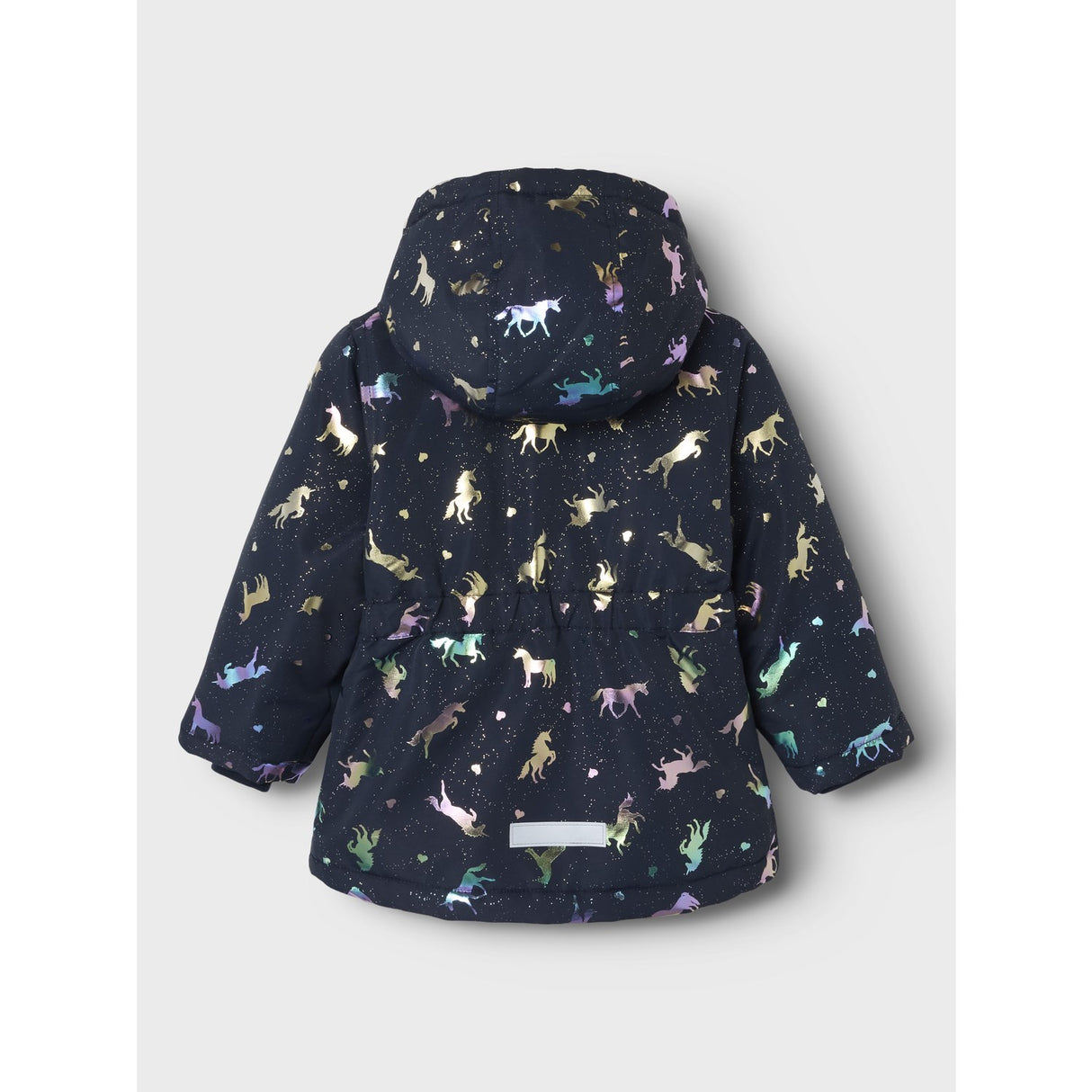 Name It Dark Sapphire Unicorn Nmfmaxi Pa Jacket Foil Aop Noos