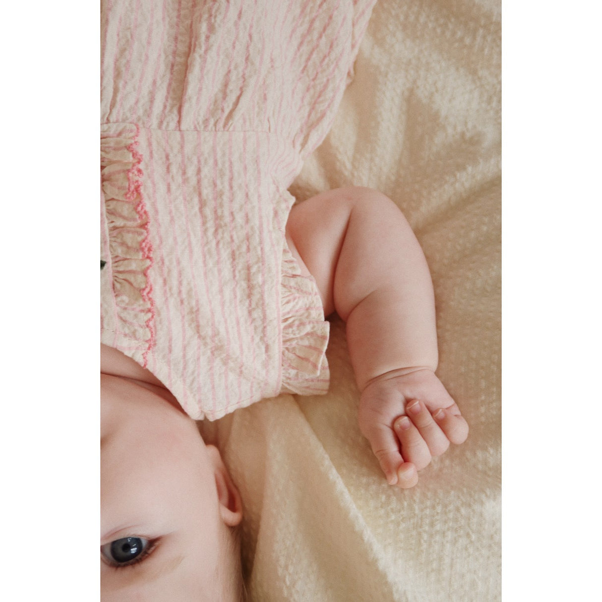 Konges Sløjd Peony Stripe Ellie Frill Romper Gots