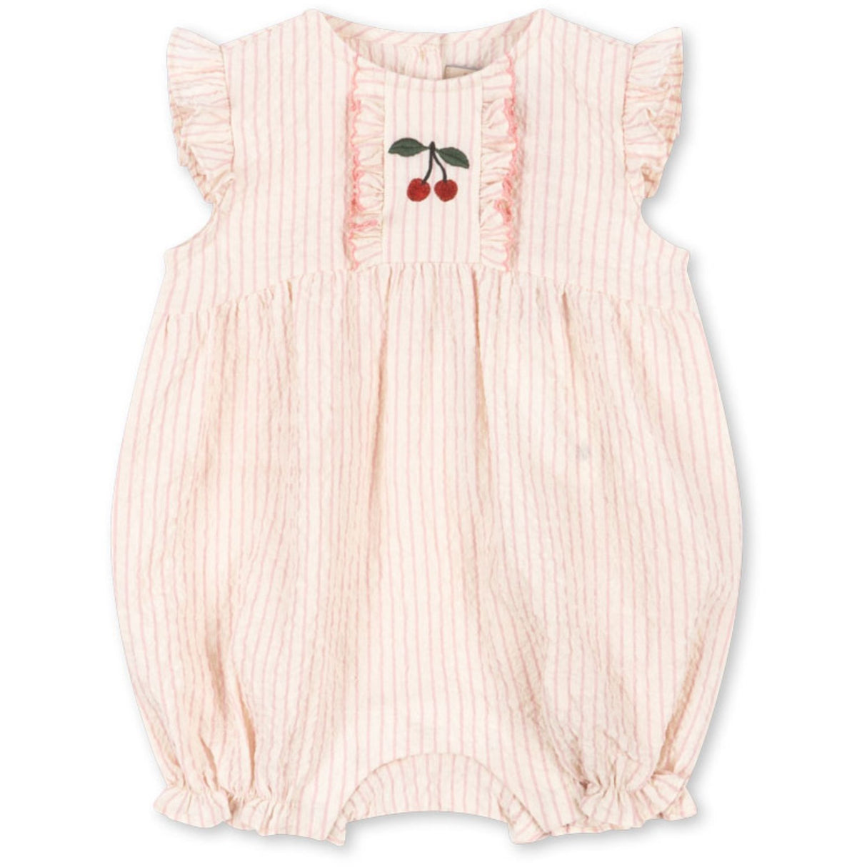 Konges Sløjd Peony Stripe Ellie Frill Romper Gots