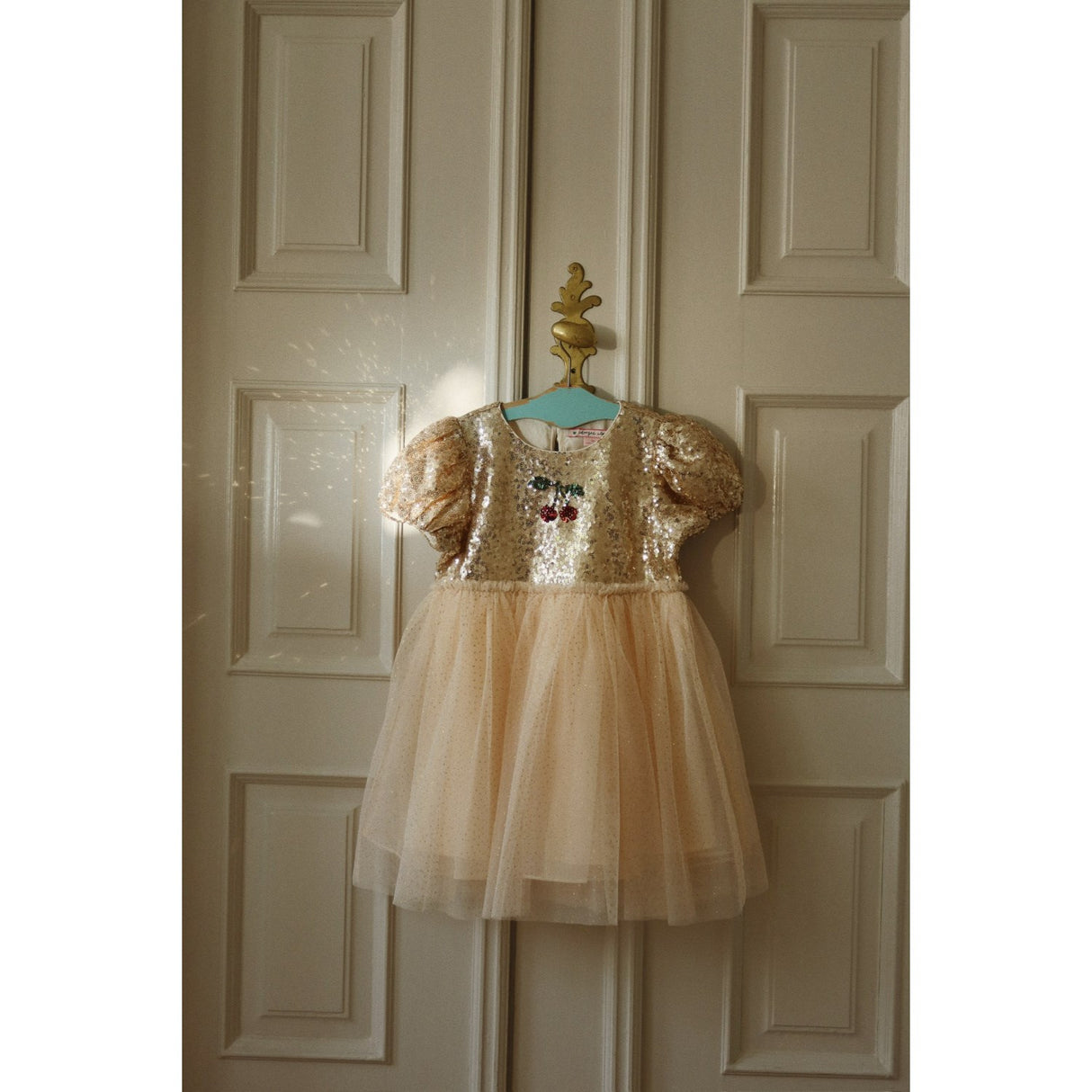 Konges Sløjd Gold Blush Starla Puff Sleeve Dress