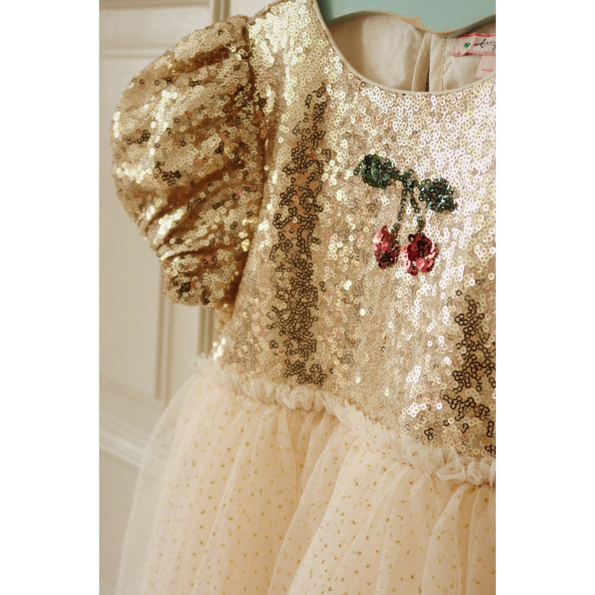 Konges Sløjd Gold Blush Starla Puff Sleeve Dress