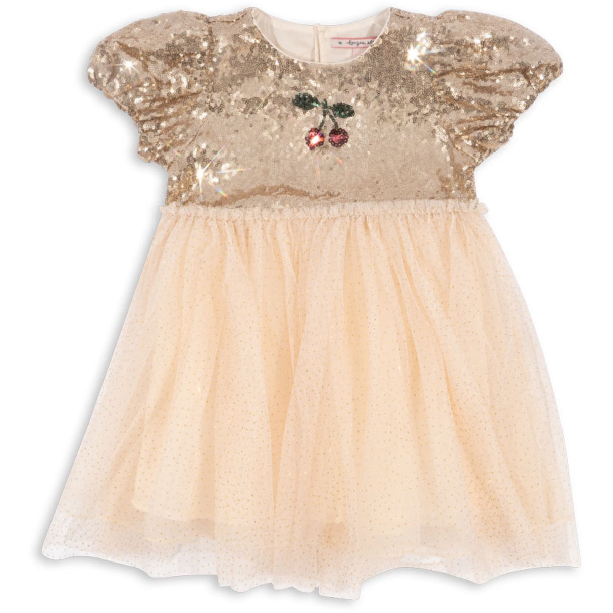 Konges Sløjd Gold Blush Starla Puff Sleeve Dress
