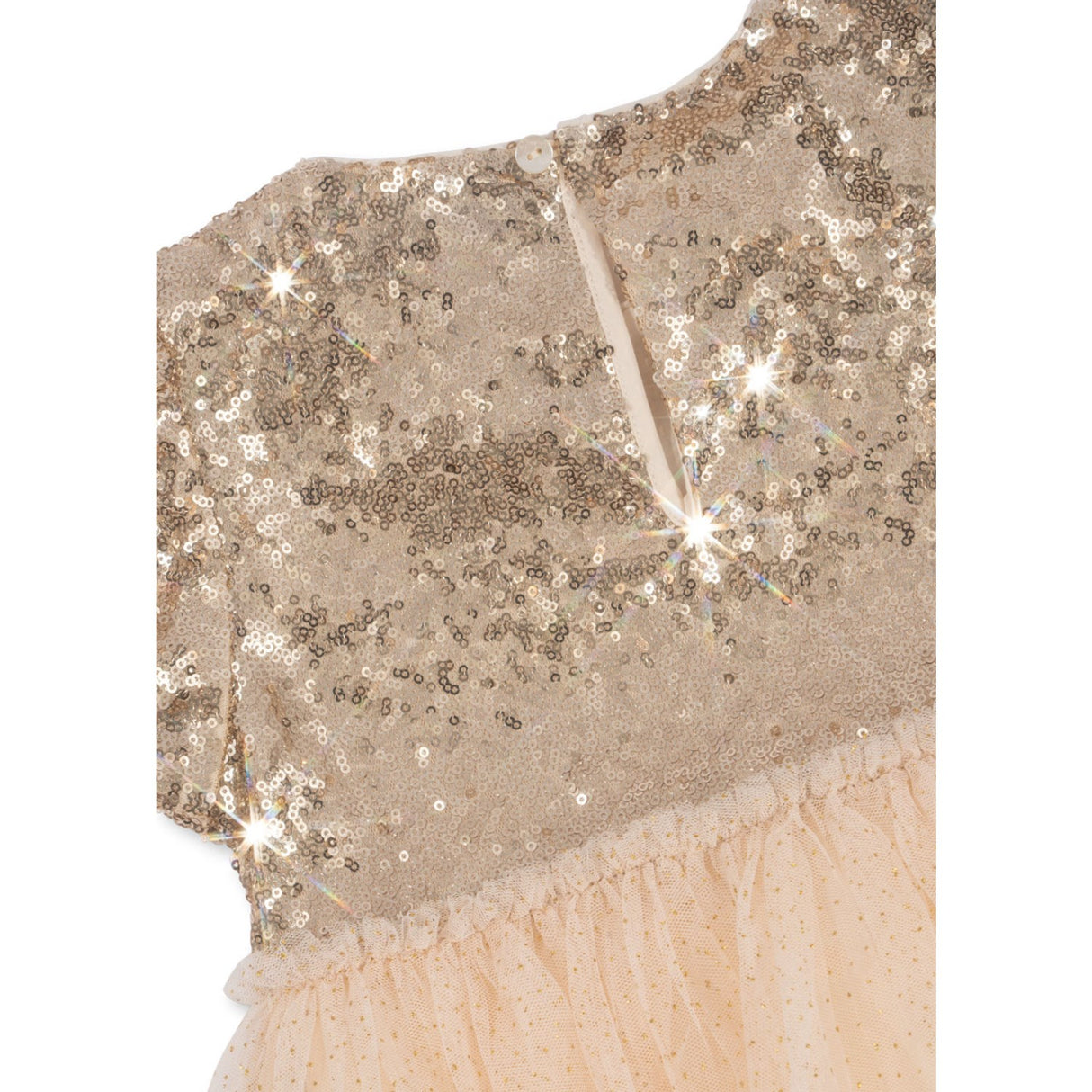 Konges Sløjd Gold Blush Starla Puff Sleeve Dress