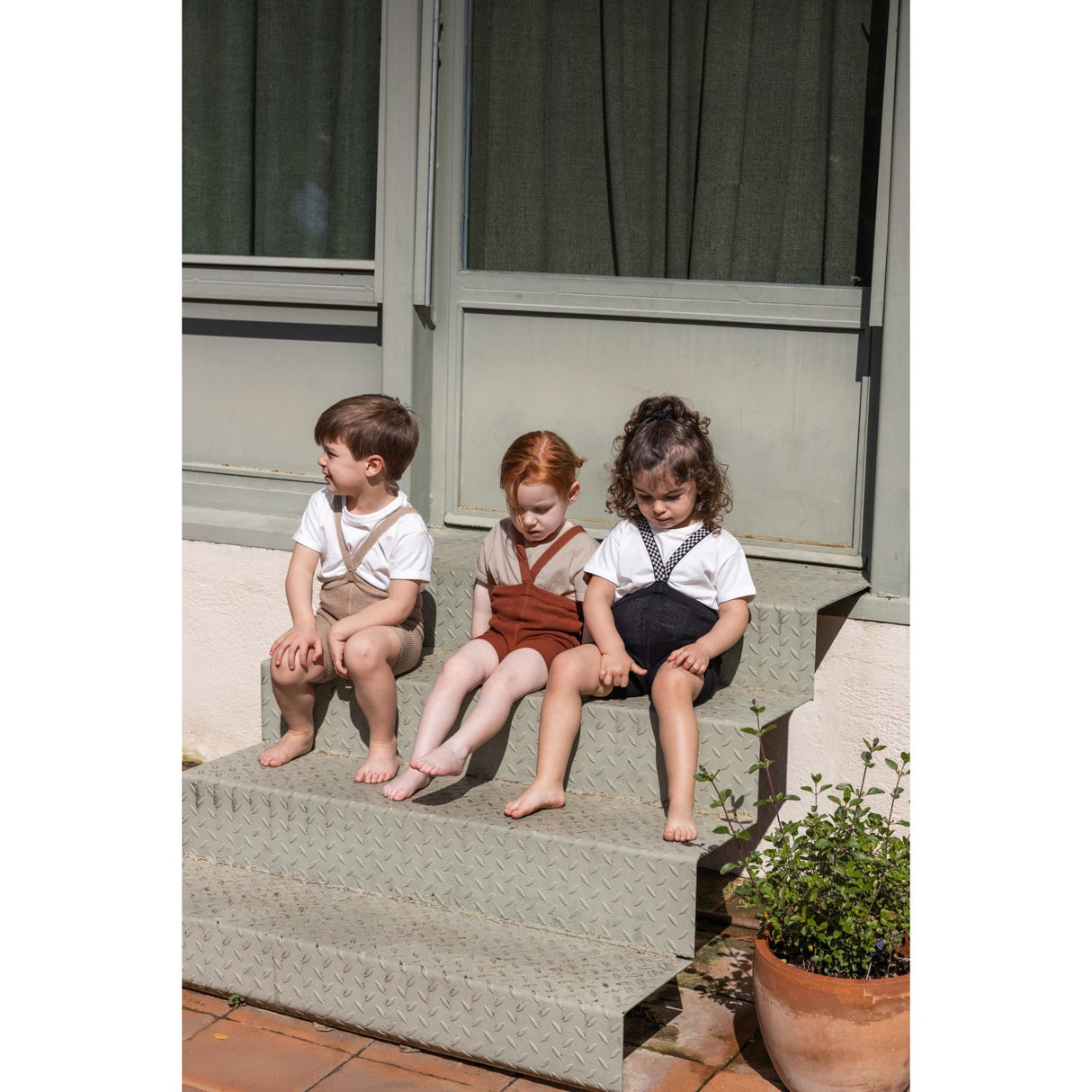 Silly Silas Classic Black Checked Shorty Tights With Braces