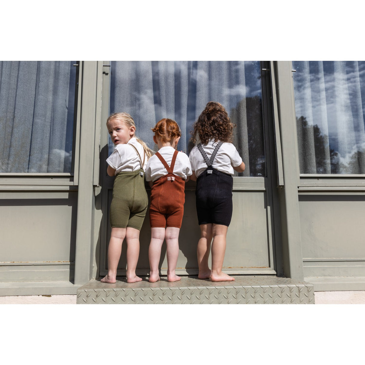 Silly Silas Classic Black Checked Shorty Tights With Braces