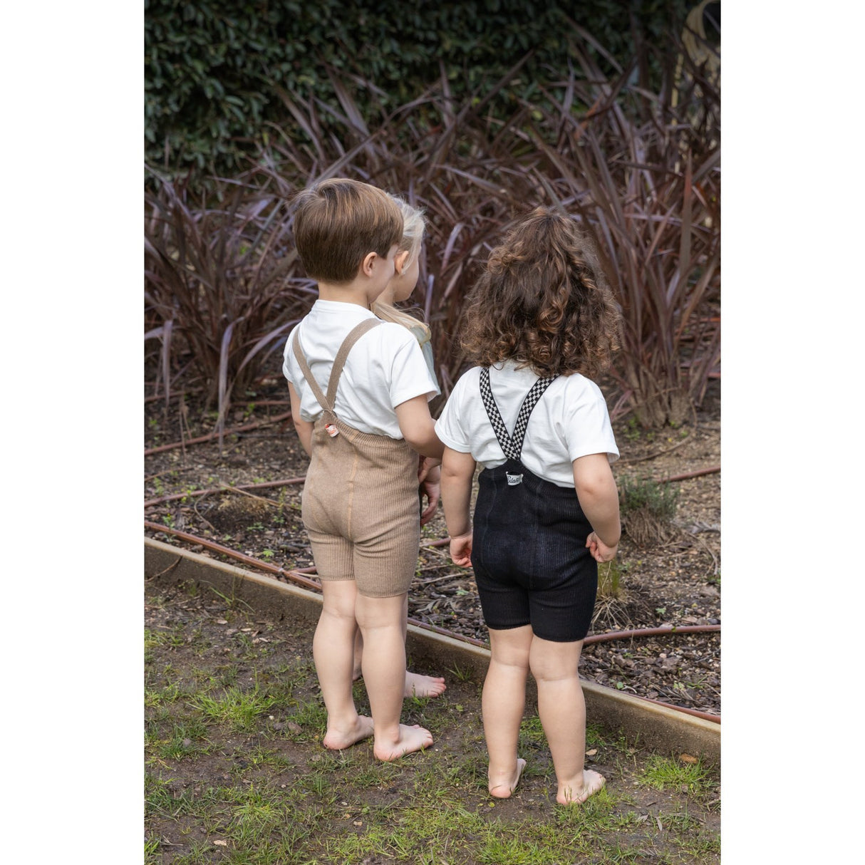 Silly Silas Classic Black Checked Shorty Tights With Braces