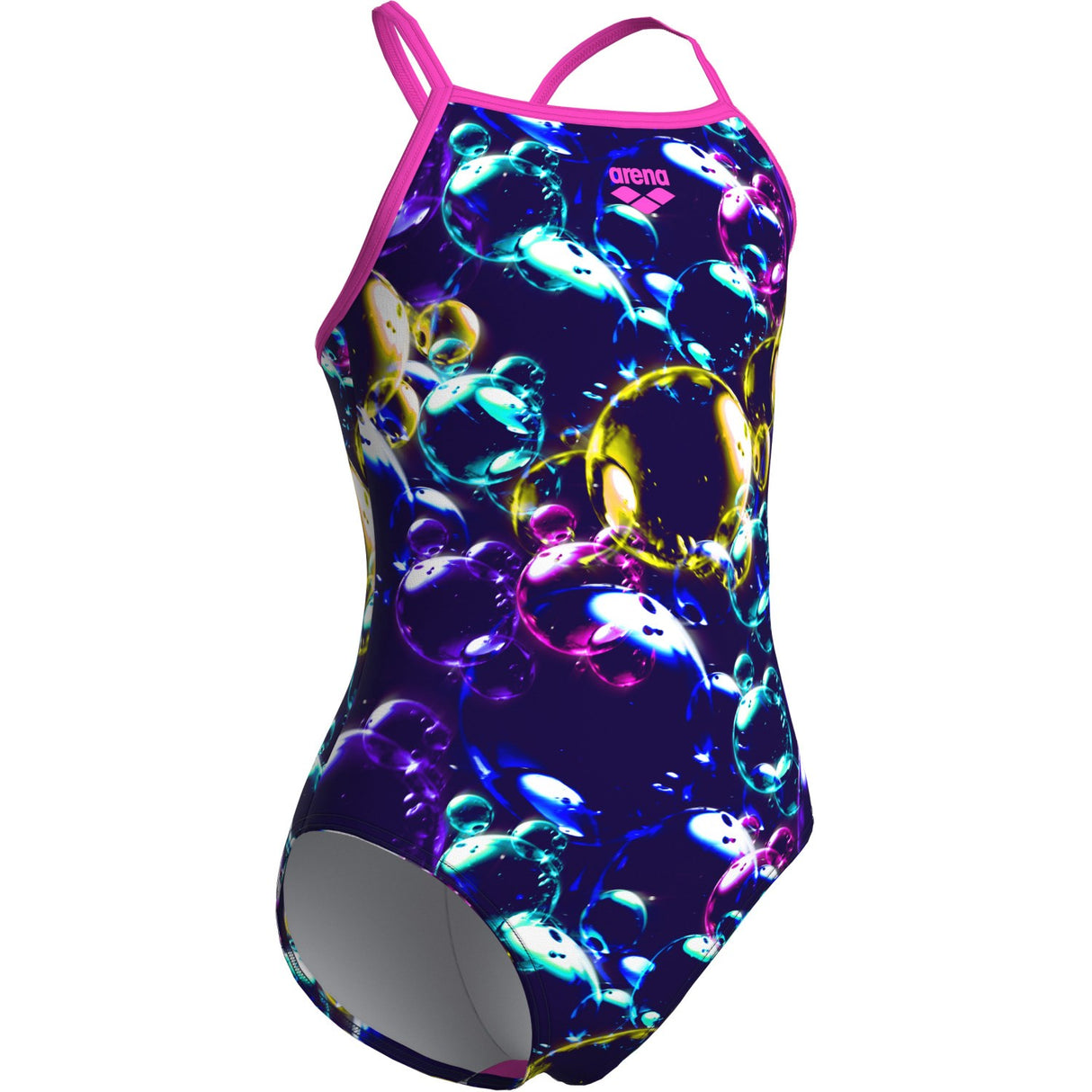 Arena Multi Girl'S Arena Soap Bubbles Swimsuit Light Drop Back