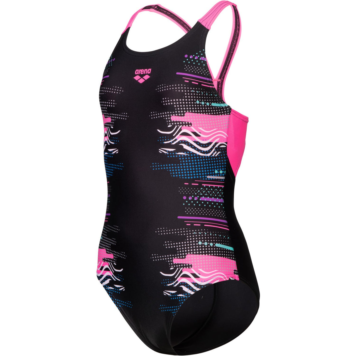 Arena Black Multi- Girl'S Arena Rhythm Swimsuit V Back L