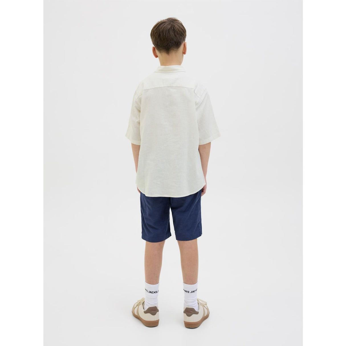 Jack & Jones Junior Antique White Jorparos Oversized Shirt Ss Jnr