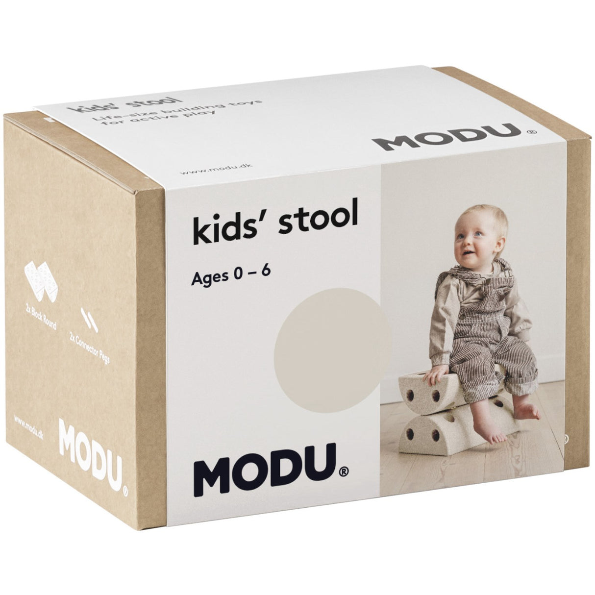 MODU Sand Grey / Honey Yellow Kids Stool